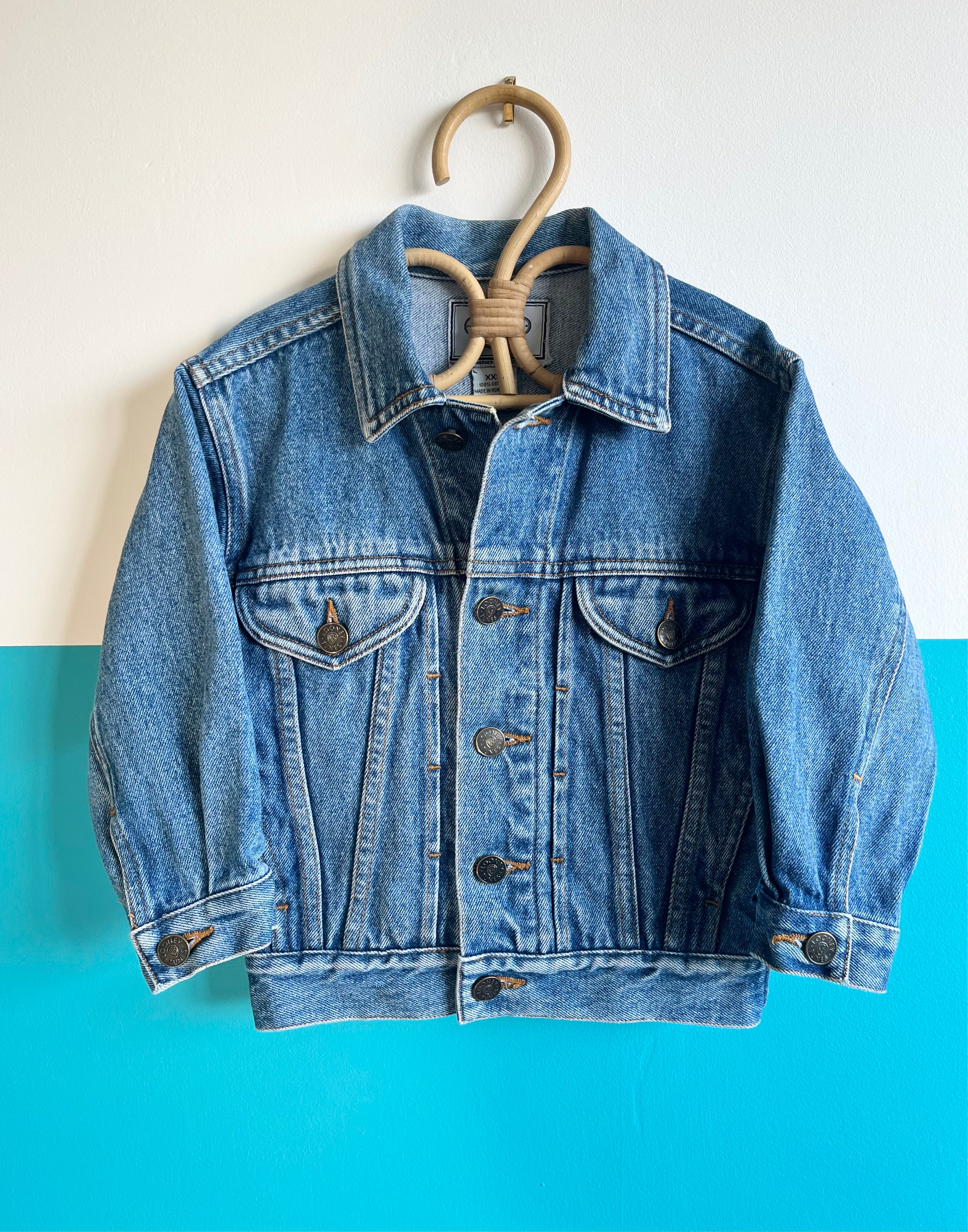 Vintage Looney Tunes Back Patch Denim Jacket ~ 18m-3 Years