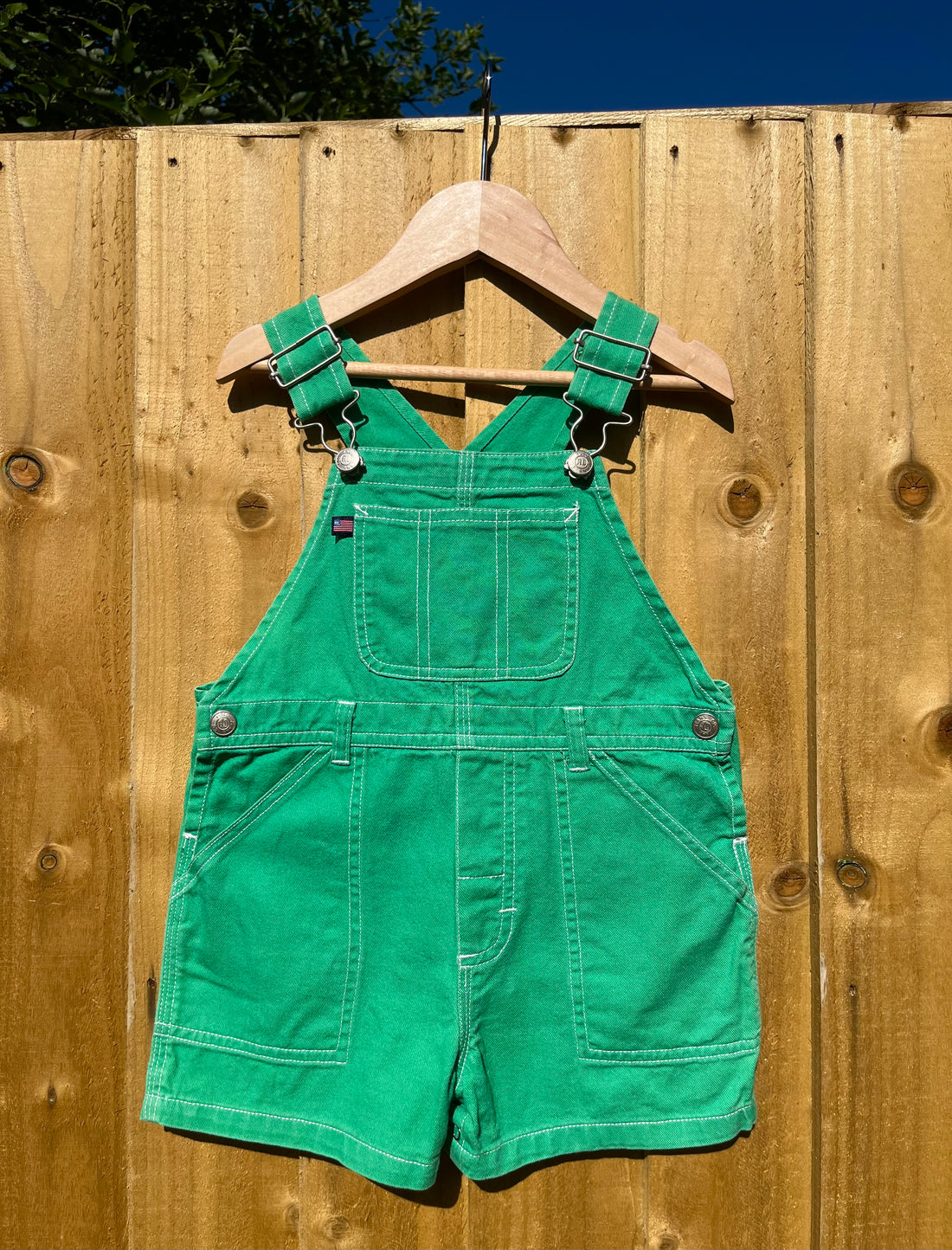 Ralph Lauren Apple Green Shortalls ~ 18-24 Months