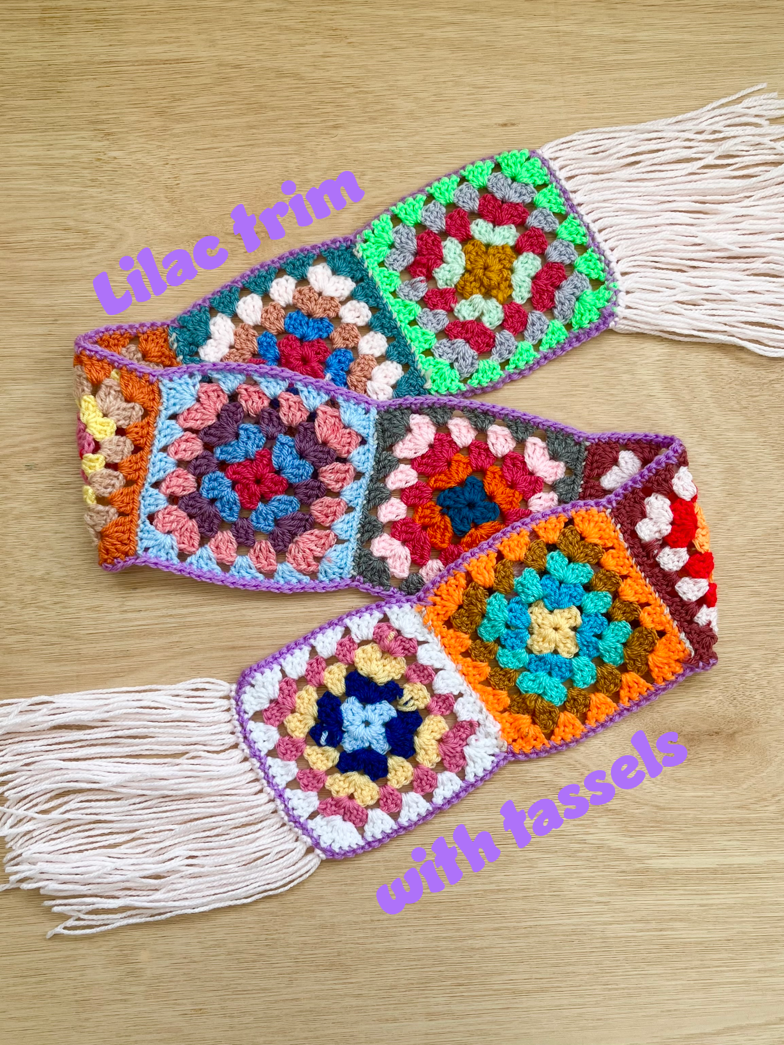 Titchy Kids Rainbow Crochet Scarf ๐