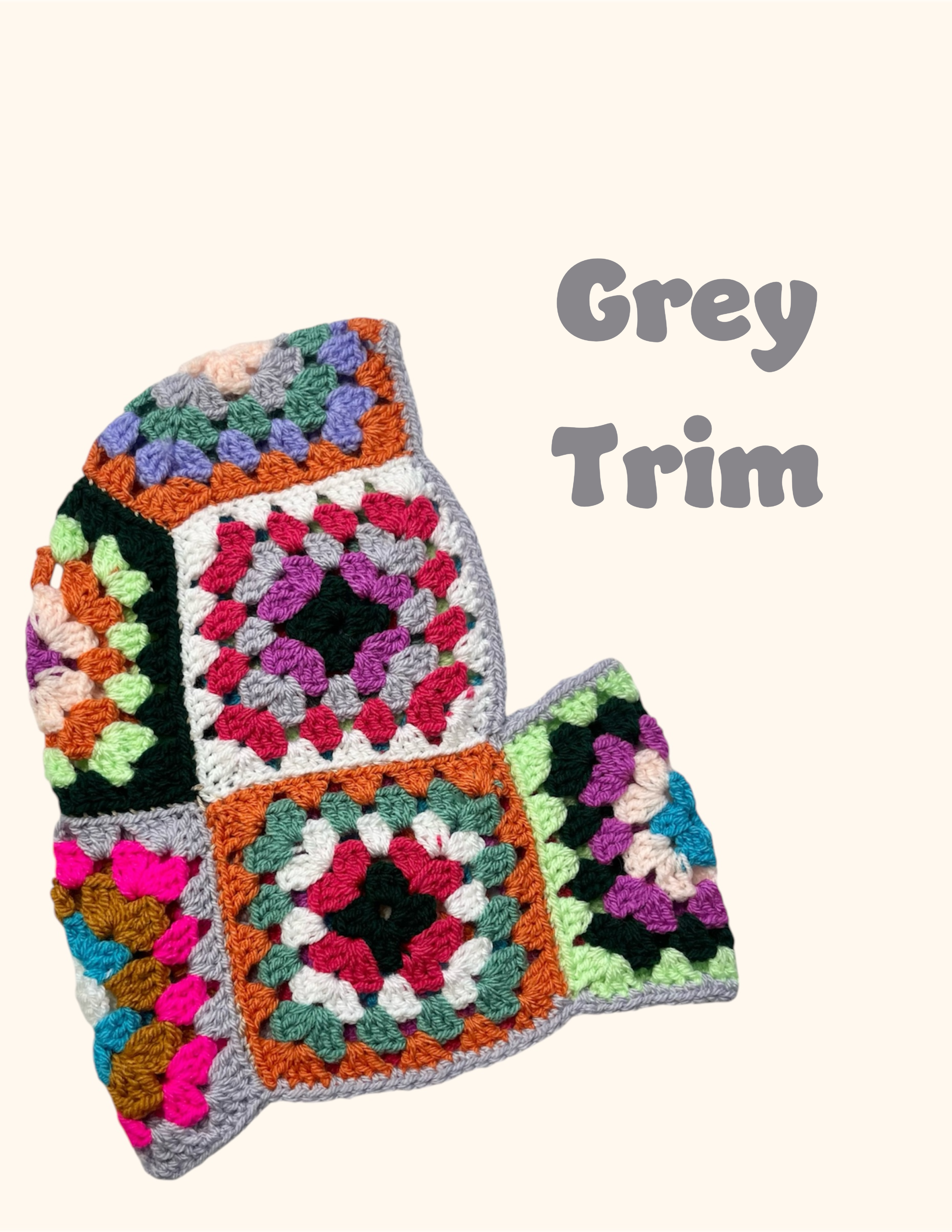 Titchy Kids Multi-Coloured Crochet Hood š