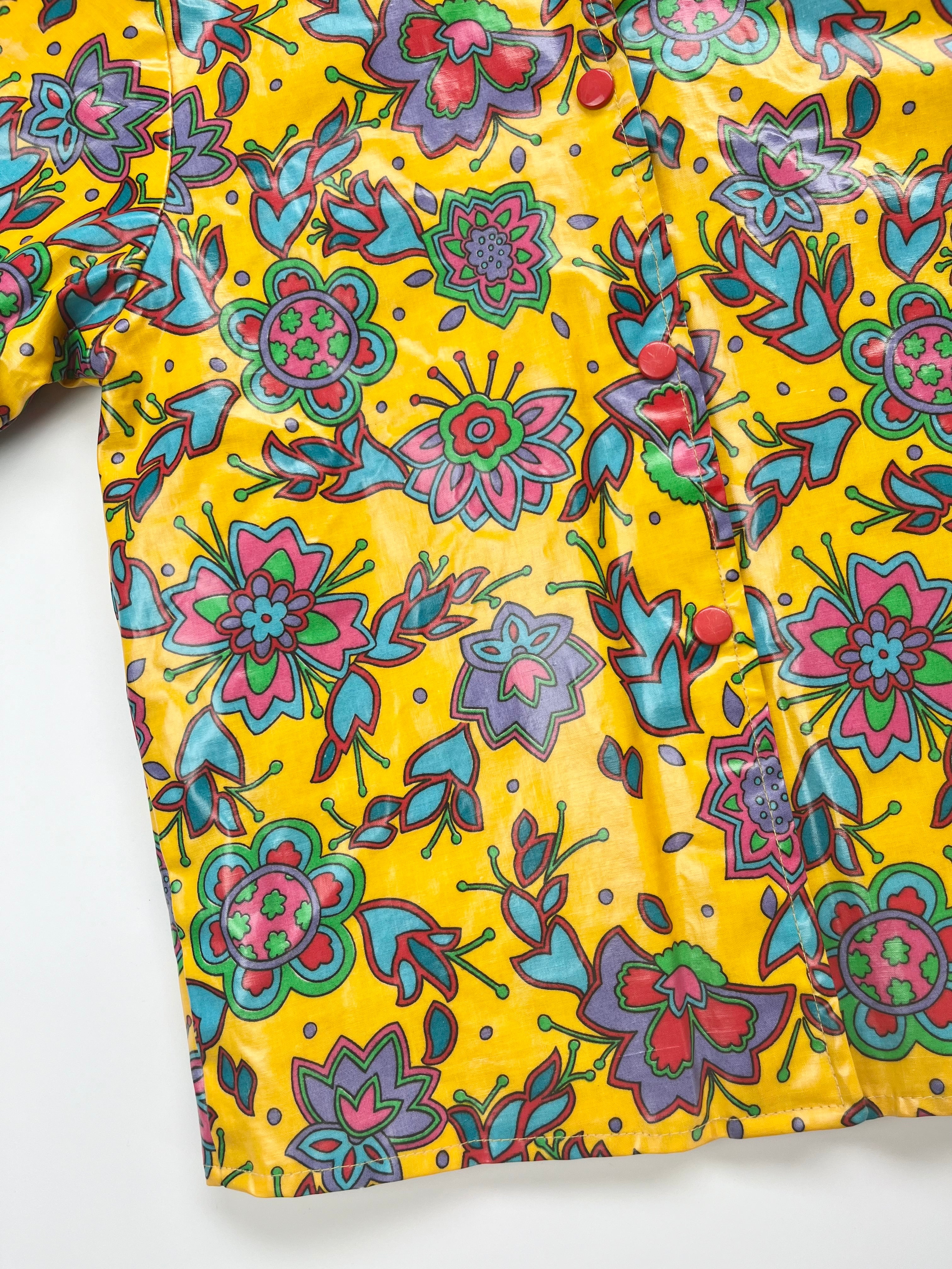 Amazing Vintage St. Michael Yellow Paisley Print Raincoat ~ 18-24 Months