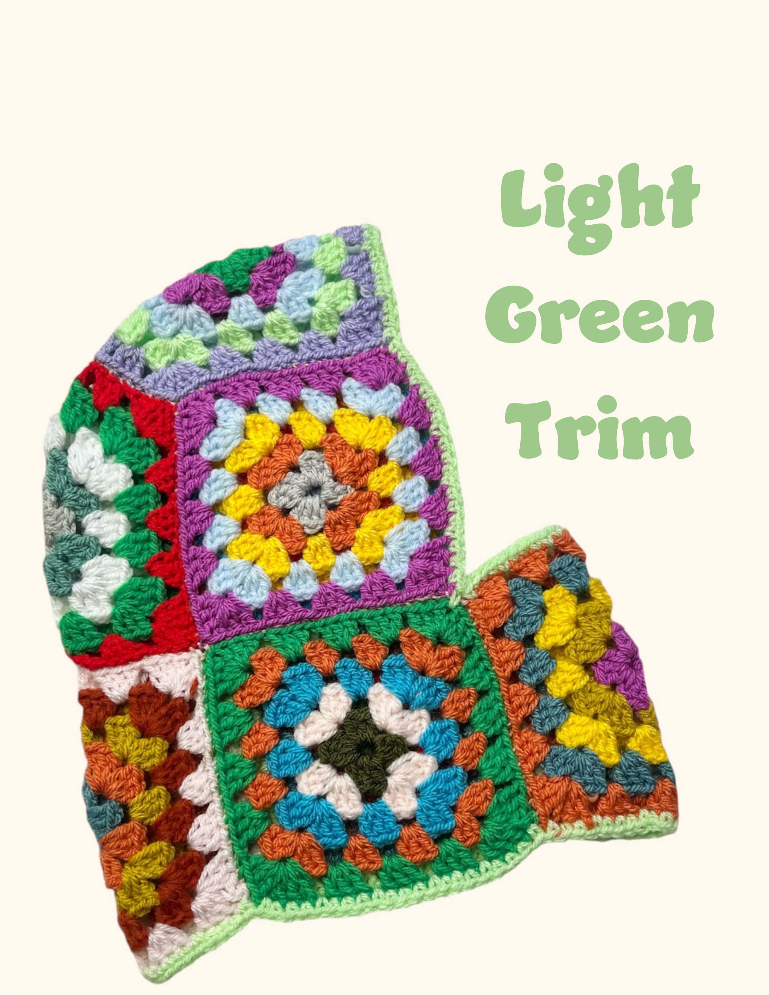 Titchy Kids Multi-Coloured Crochet Hood š
