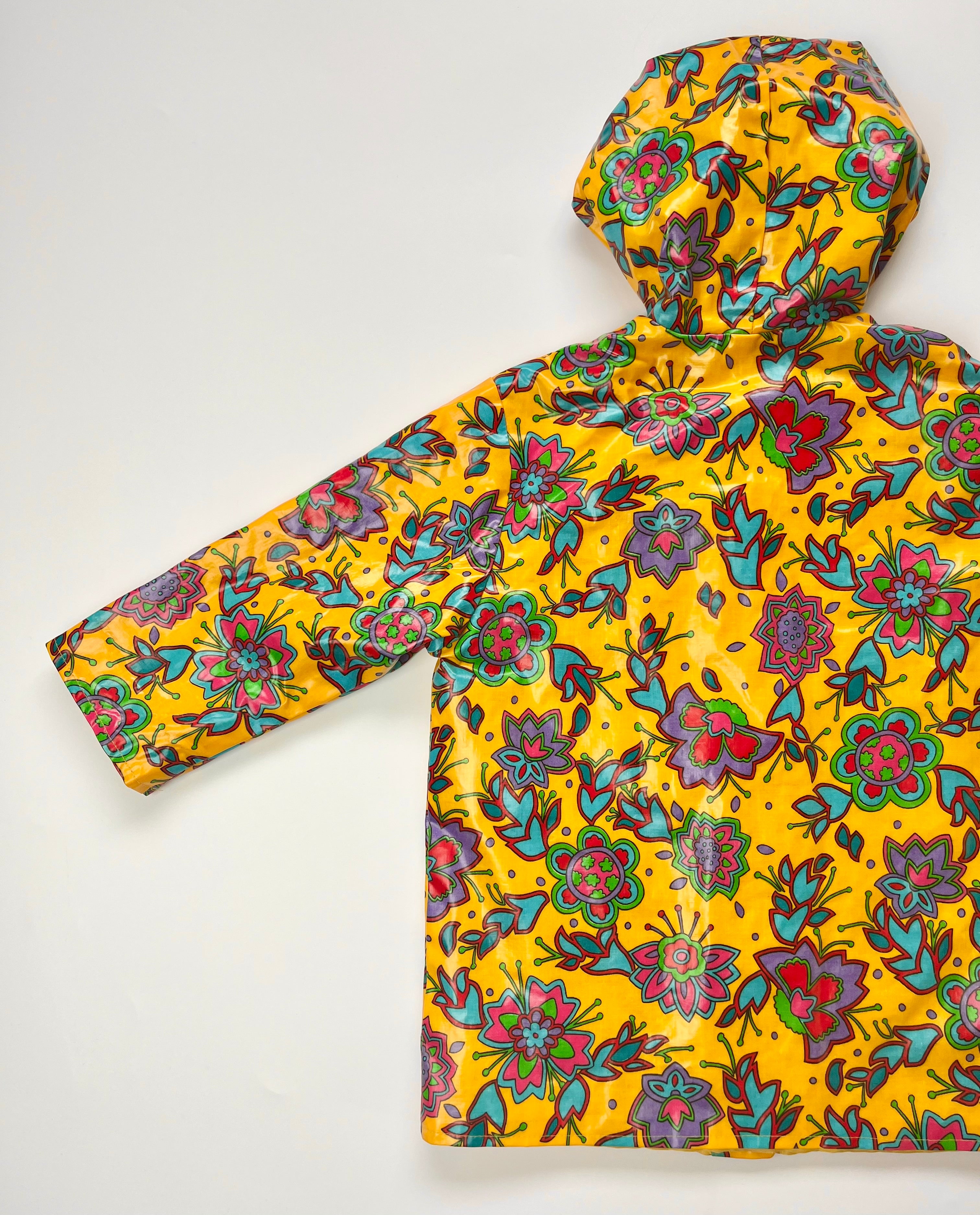 Amazing Vintage St. Michael Yellow Paisley Print Raincoat ~ 18-24 Months