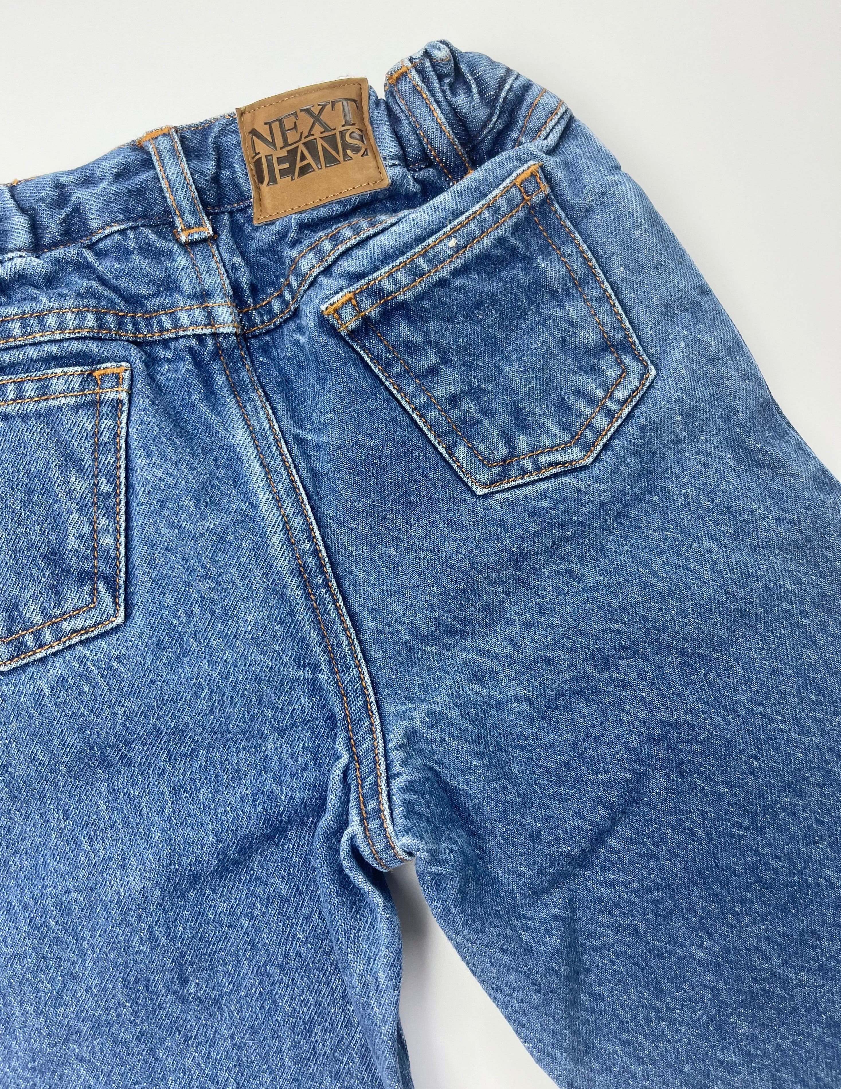 Vintage Next Mid-Blue Denim Jeans ~ 9-12 Months