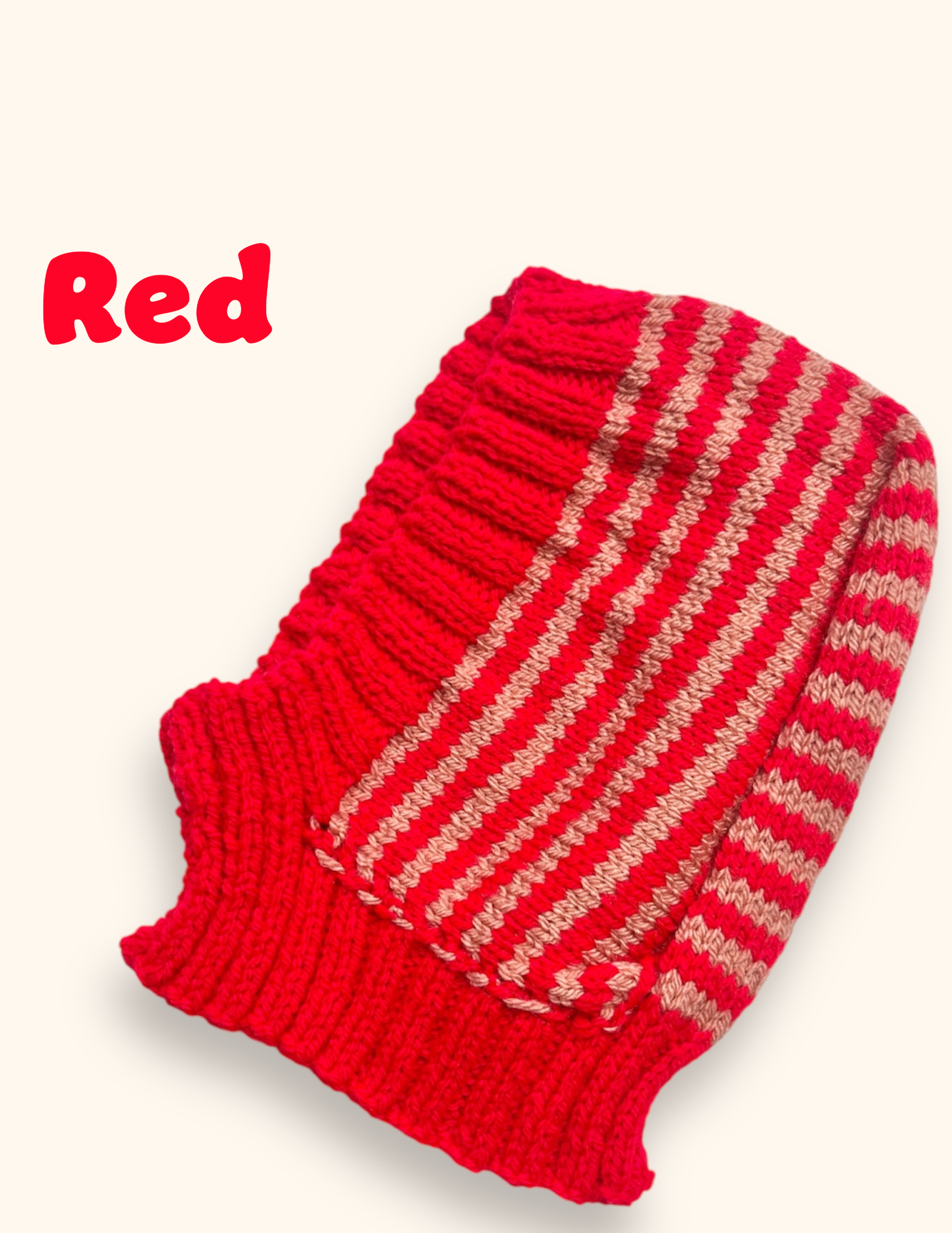 Titchy Kids Hand Knitted Striped Hood