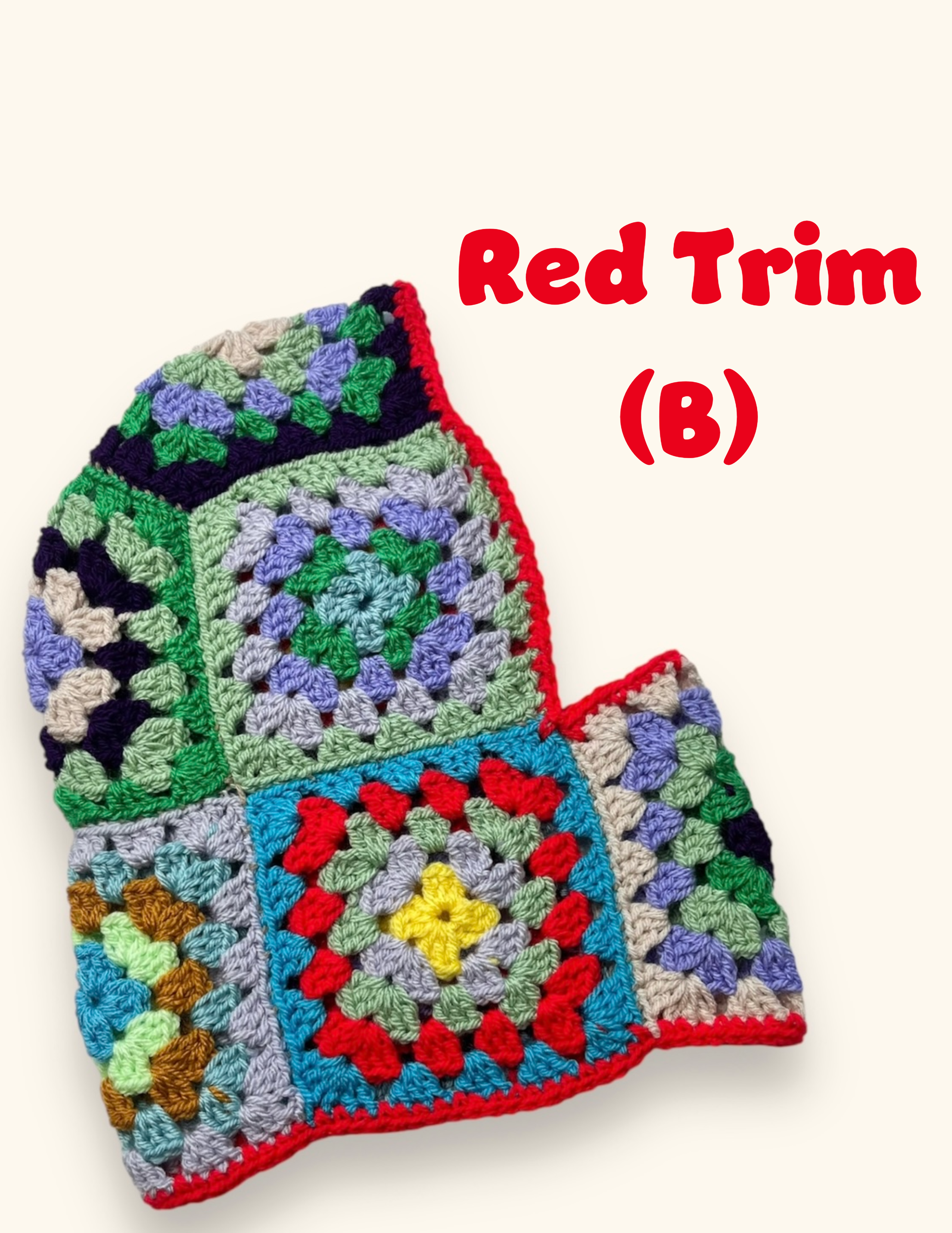 Titchy Kids Multi-Coloured Crochet Hood š