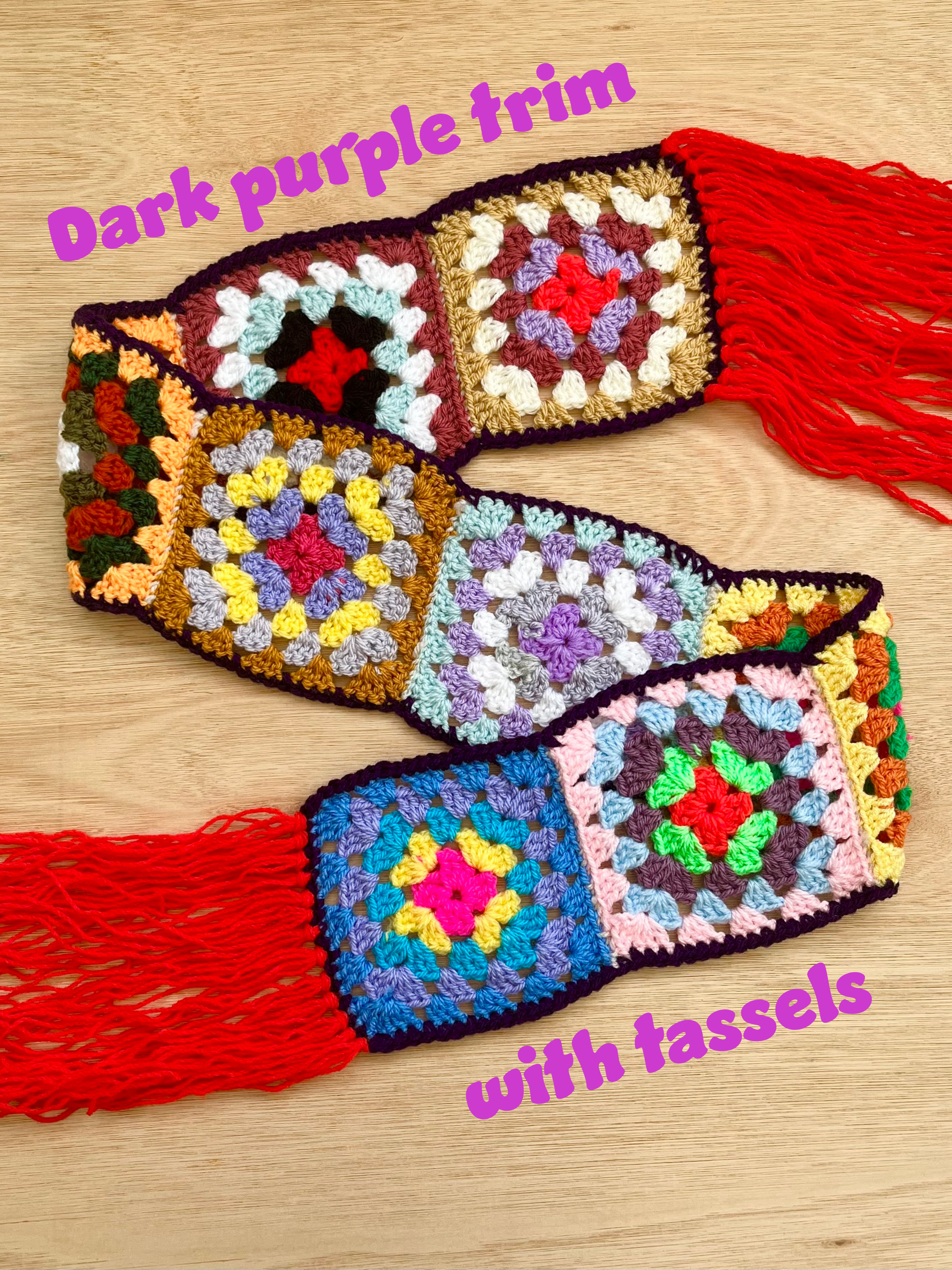 Titchy Kids Rainbow Crochet Scarf ๐