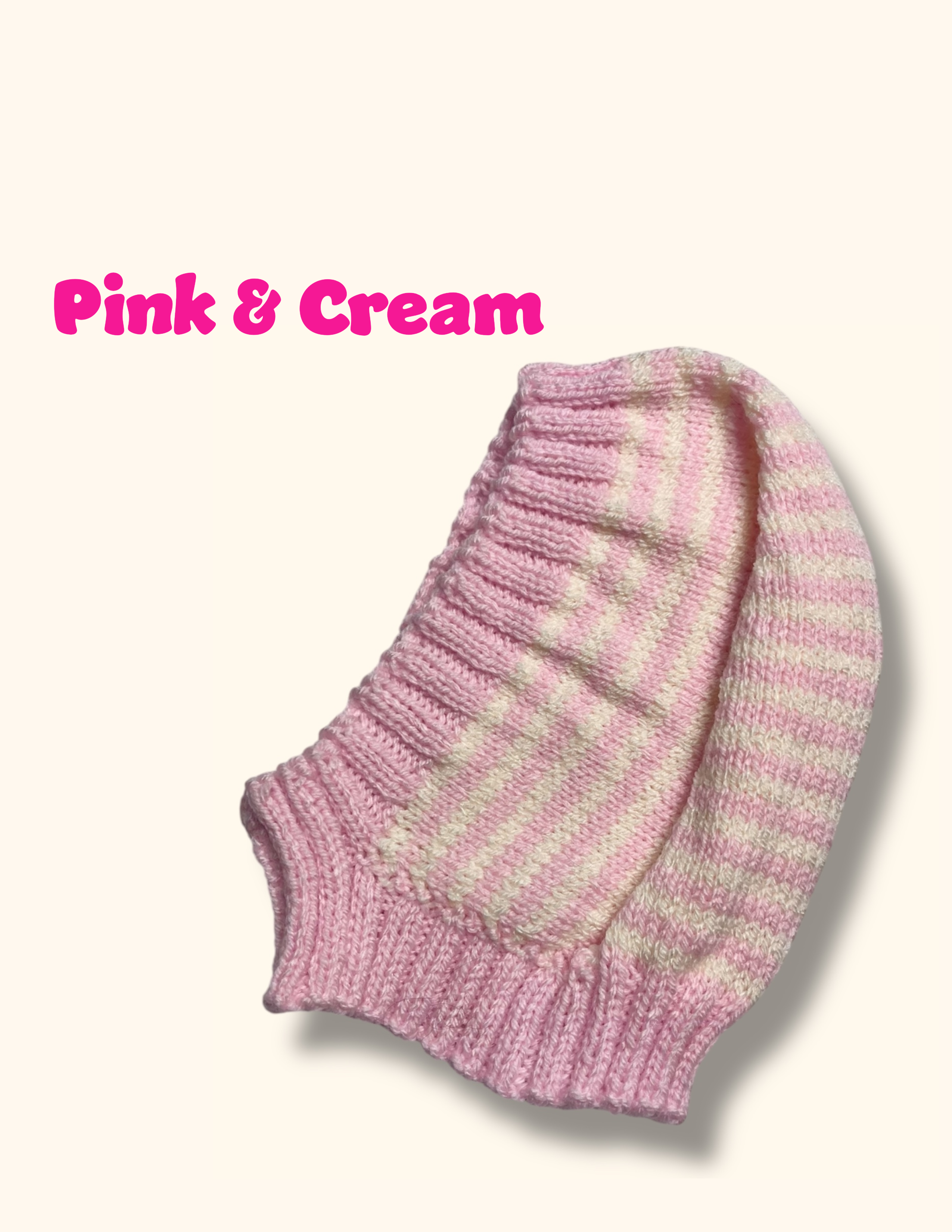 Titchy Kids Hand Knitted Striped Hood