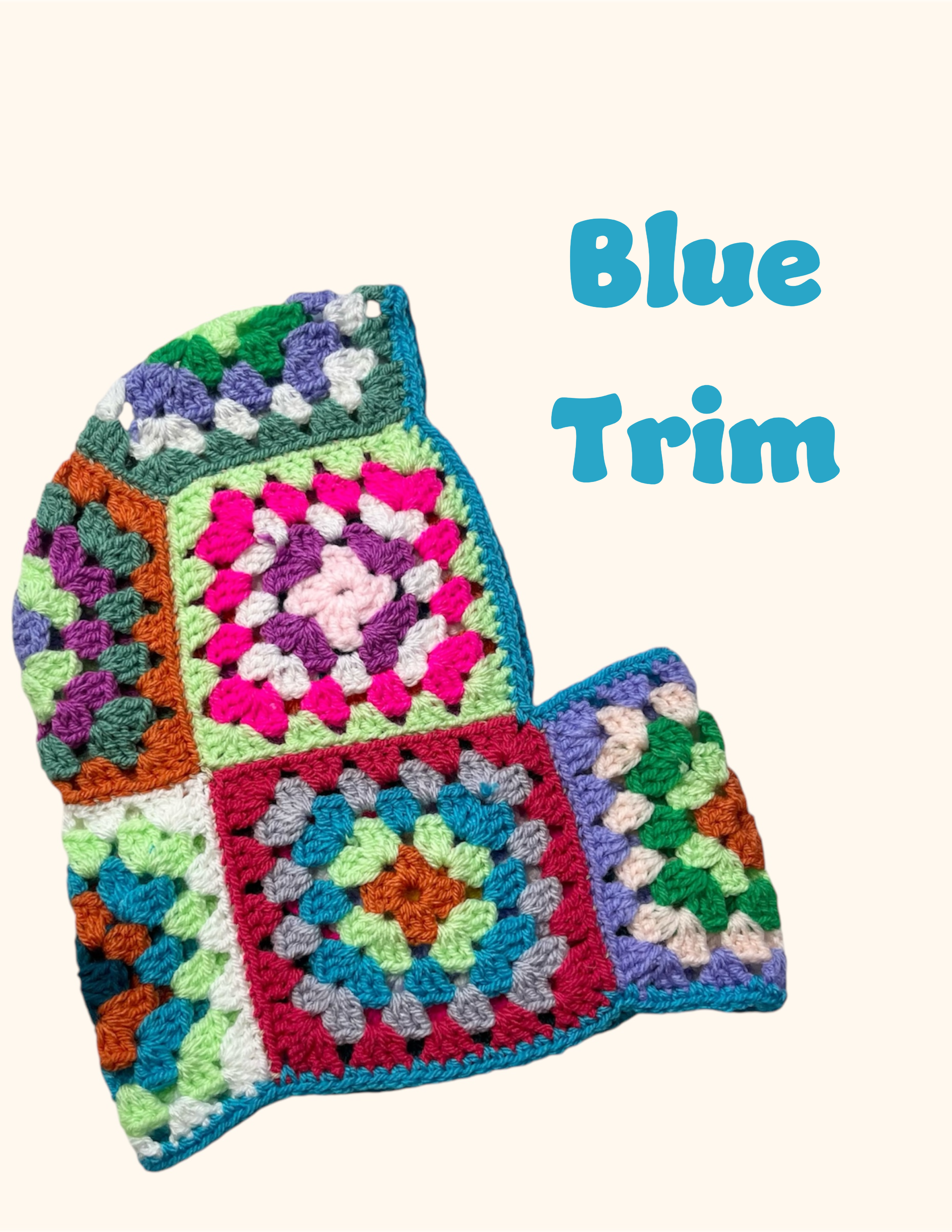 Titchy Kids Multi-Coloured Crochet Hood š