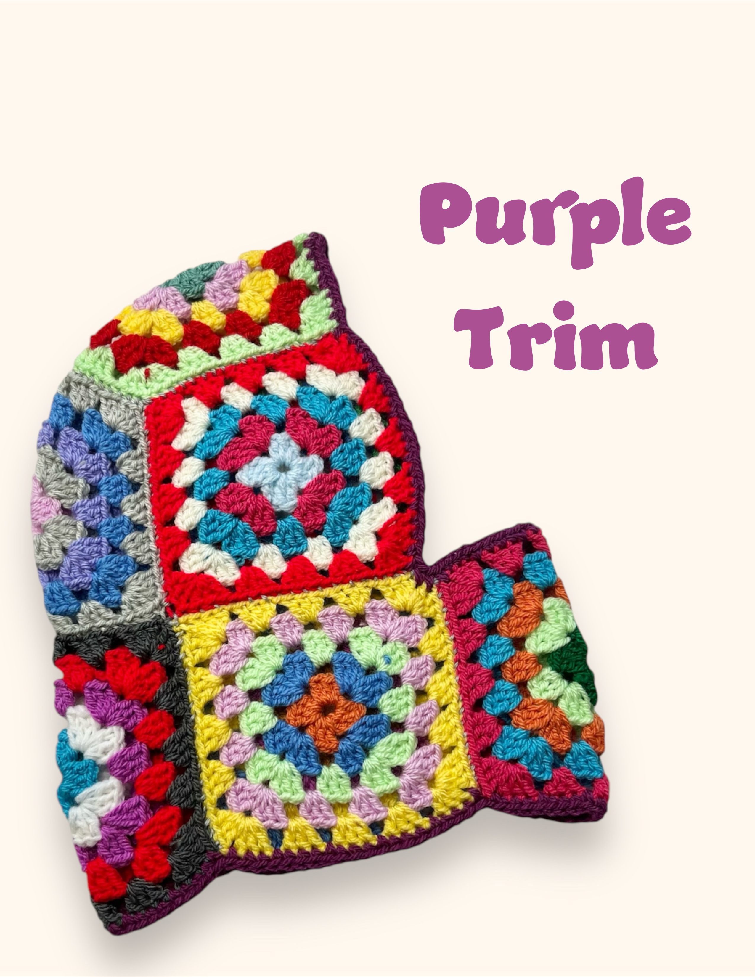 Titchy Kids Multi-Coloured Crochet Hood š