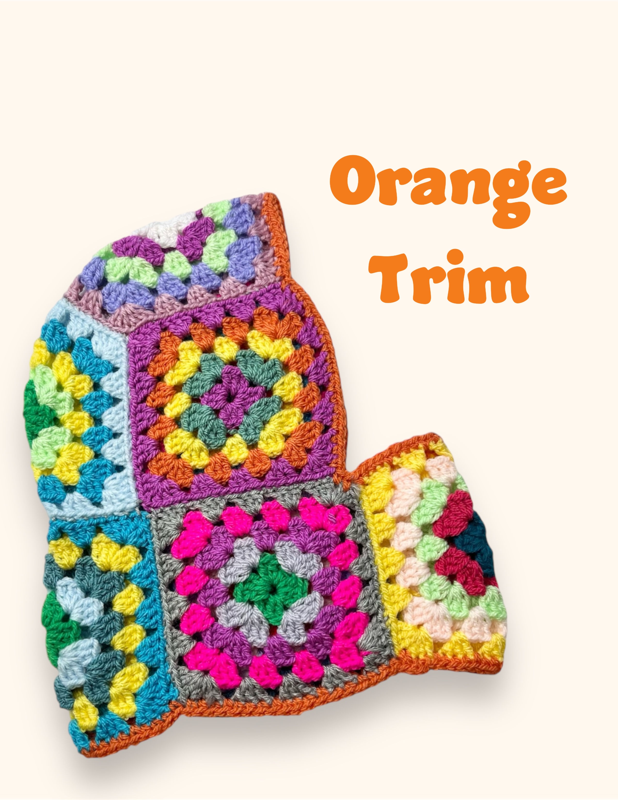 Titchy Kids Multi-Coloured Crochet Hood š