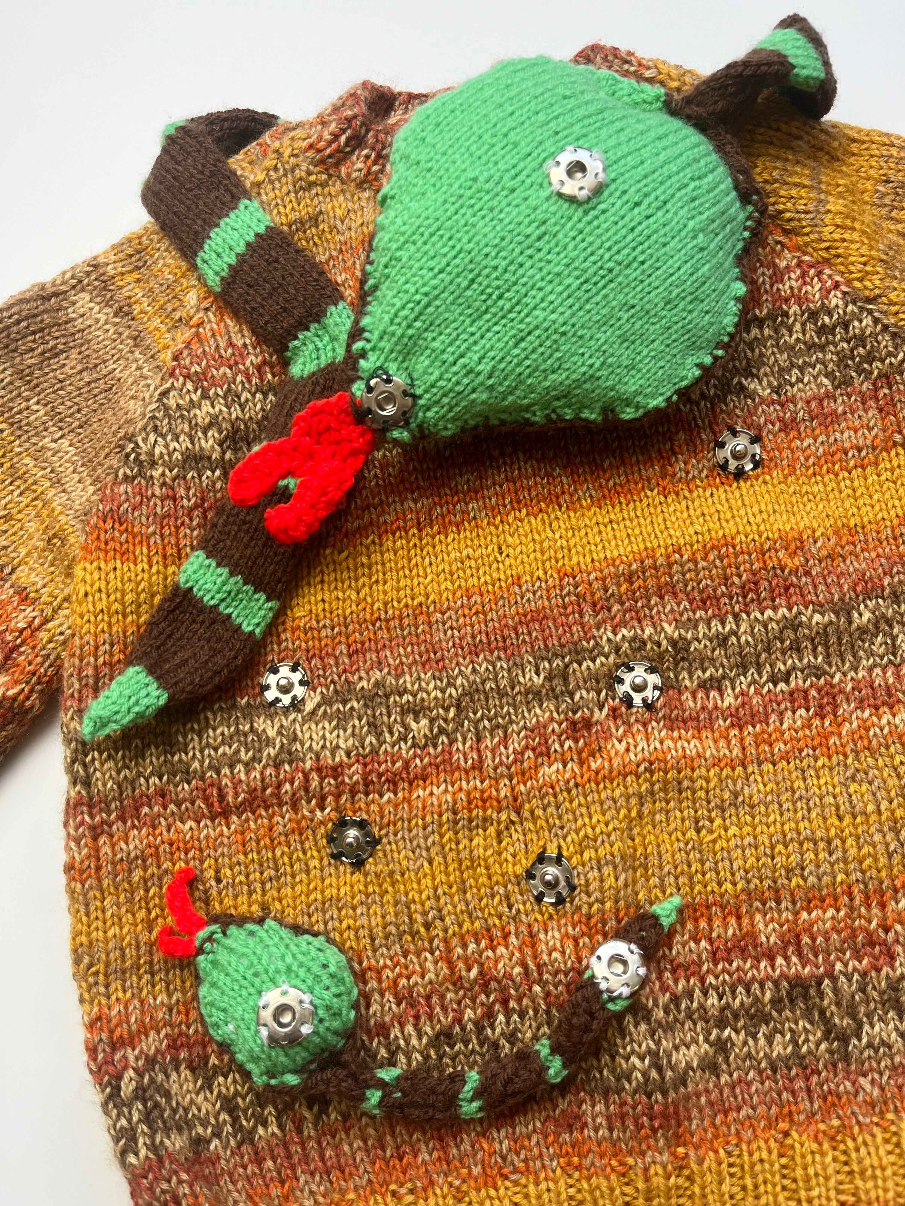 Super Snake Hand Knitted Marl Jumper ~ 3 Years