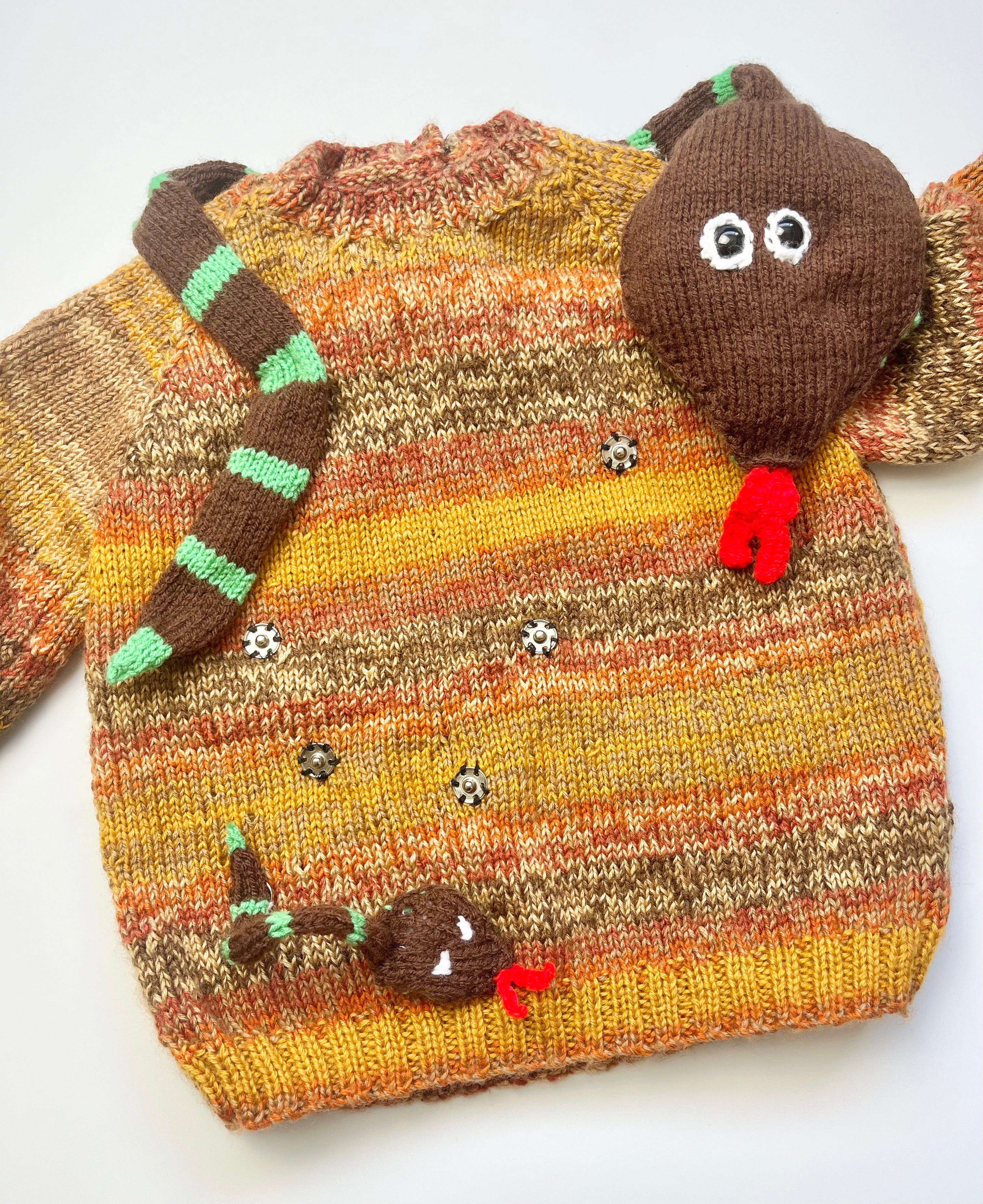 Super Snake Hand Knitted Marl Jumper ~ 3 Years