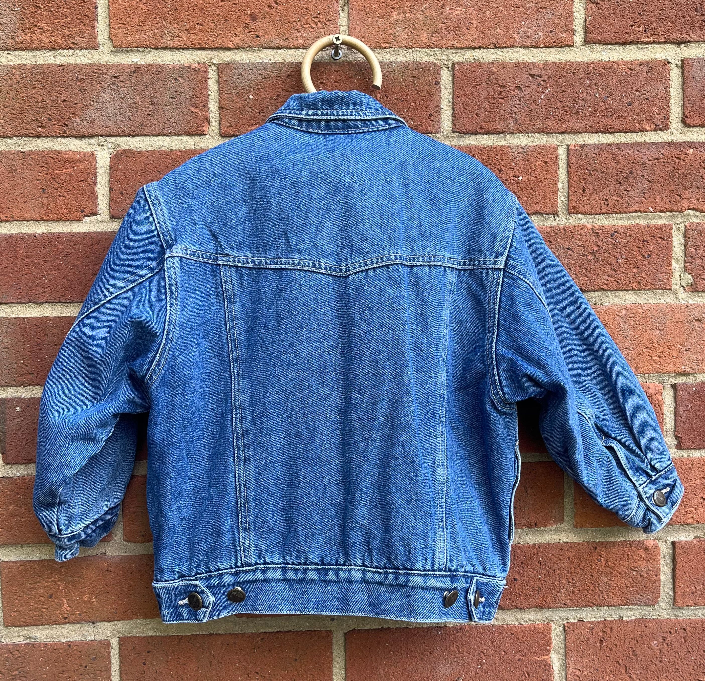 French Vintage Padded/Thick Denim Jacket ~ 4-5 Years