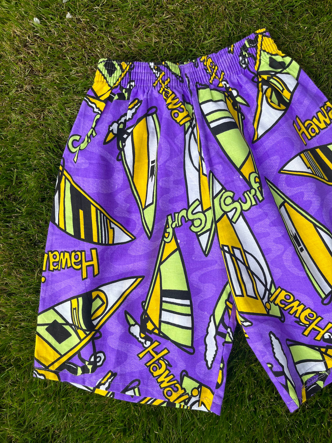 Vintage Deadstock Purple Patterned Surf Shorts ~ 2-4 Years