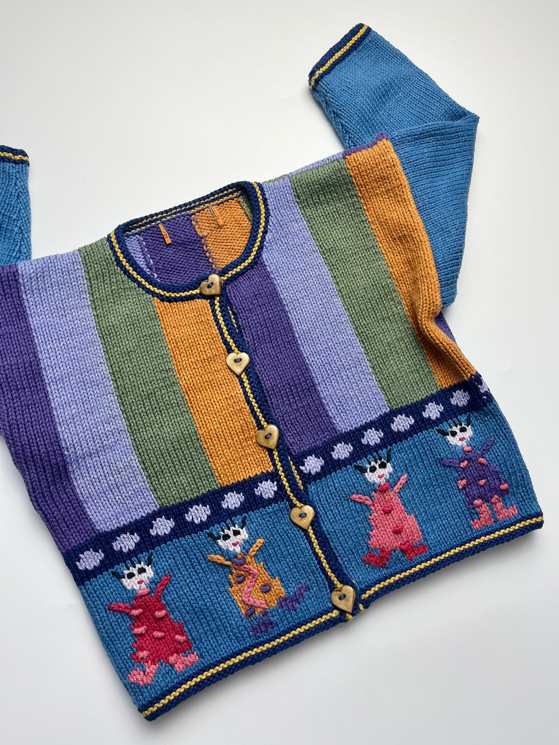 Funky 100% Cotton Vintage Stripe Cardigan ~ 3 Years