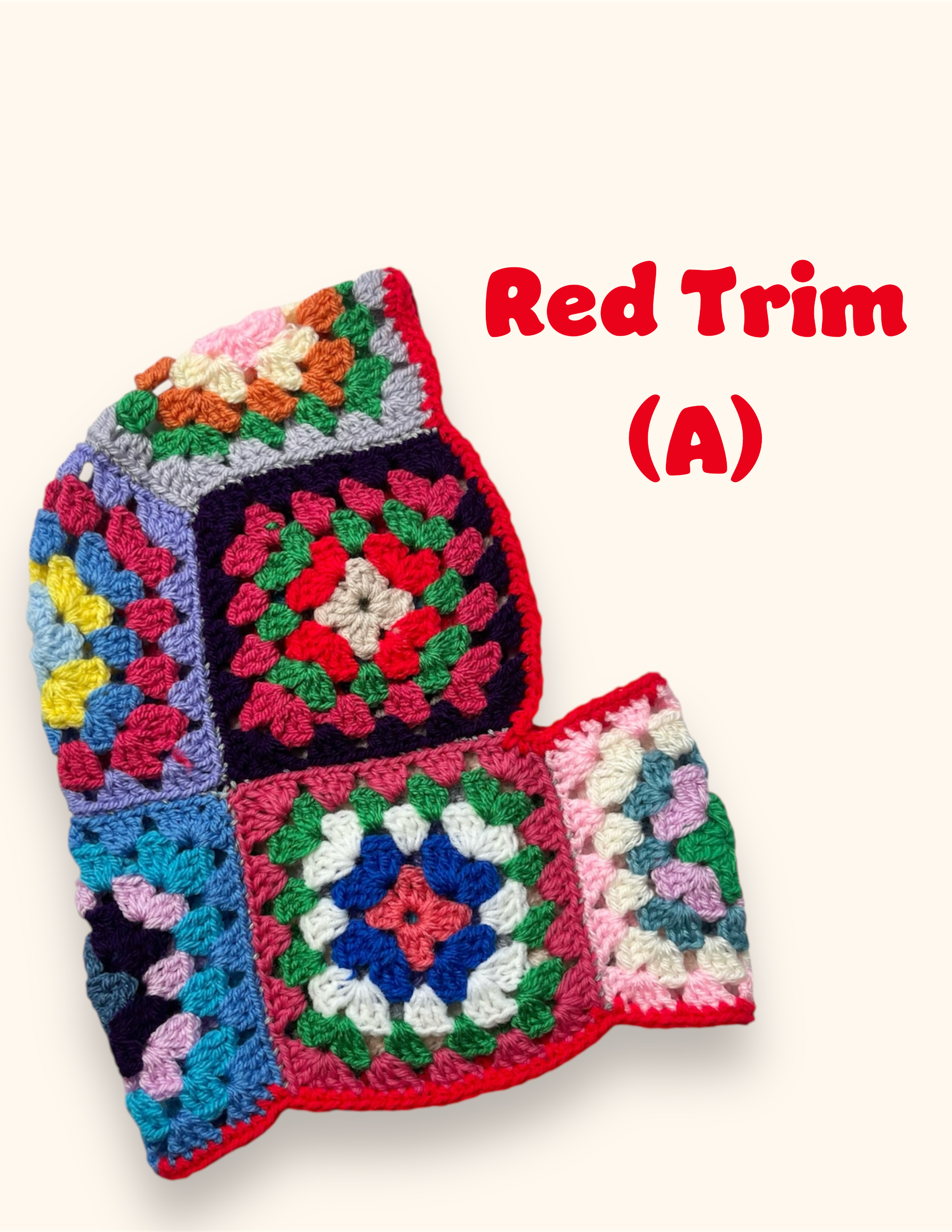 Titchy Kids Multi-Coloured Crochet Hood š