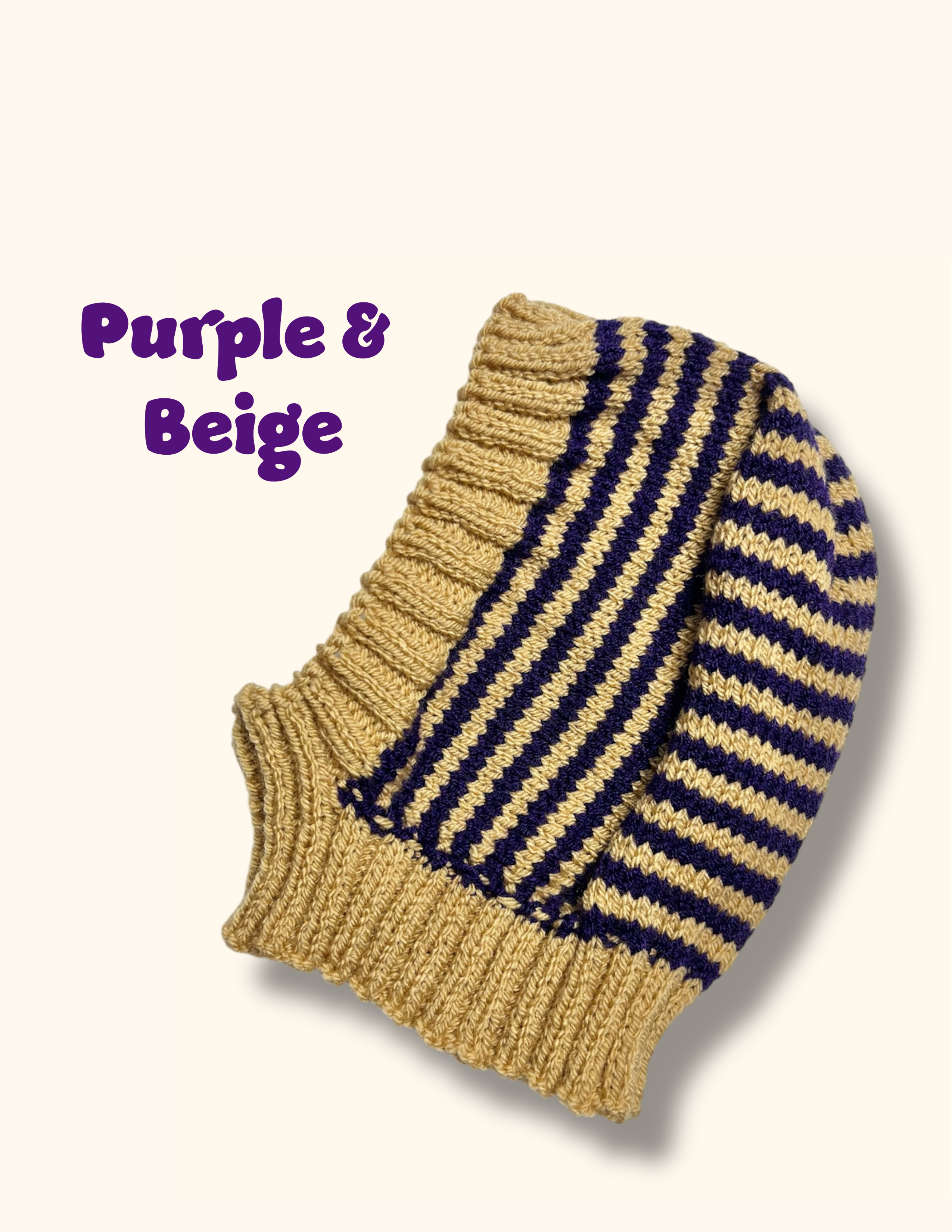 Titchy Kids Hand Knitted Striped Hood