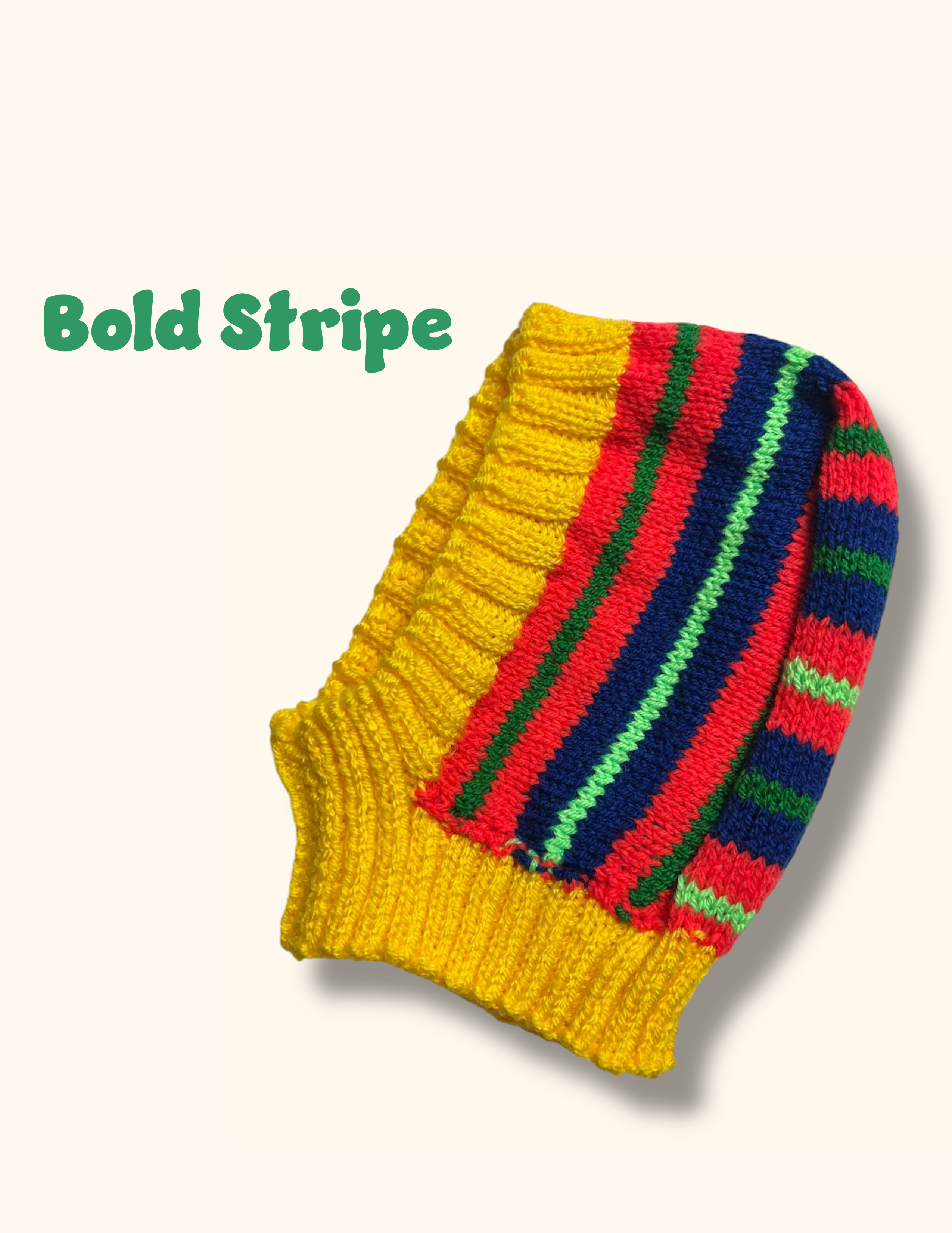 Titchy Kids Hand Knitted Striped Hood