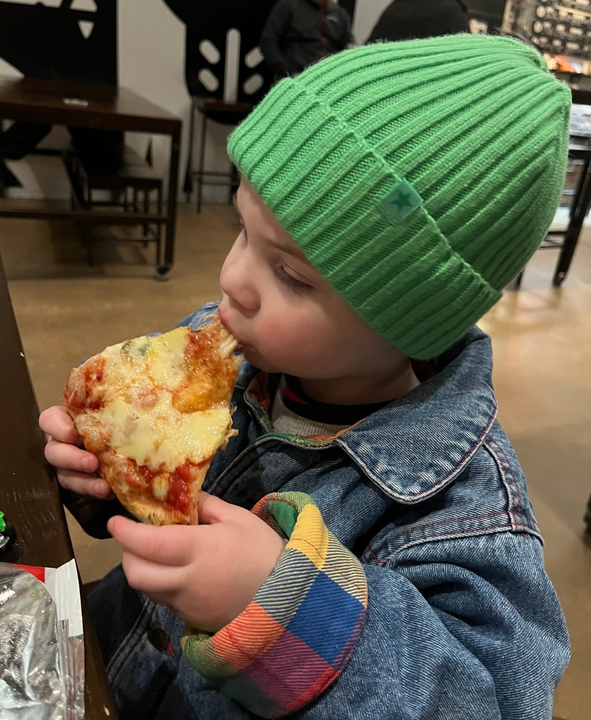 Vintage Padded Thick Denim Jacket W/ Multi-Check Lining ~ 2-3 Years