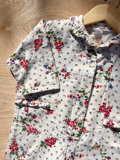 Beautiful Vintage St. Michael Floral Patterned Jersey Jumpsuit ~ 12 Months