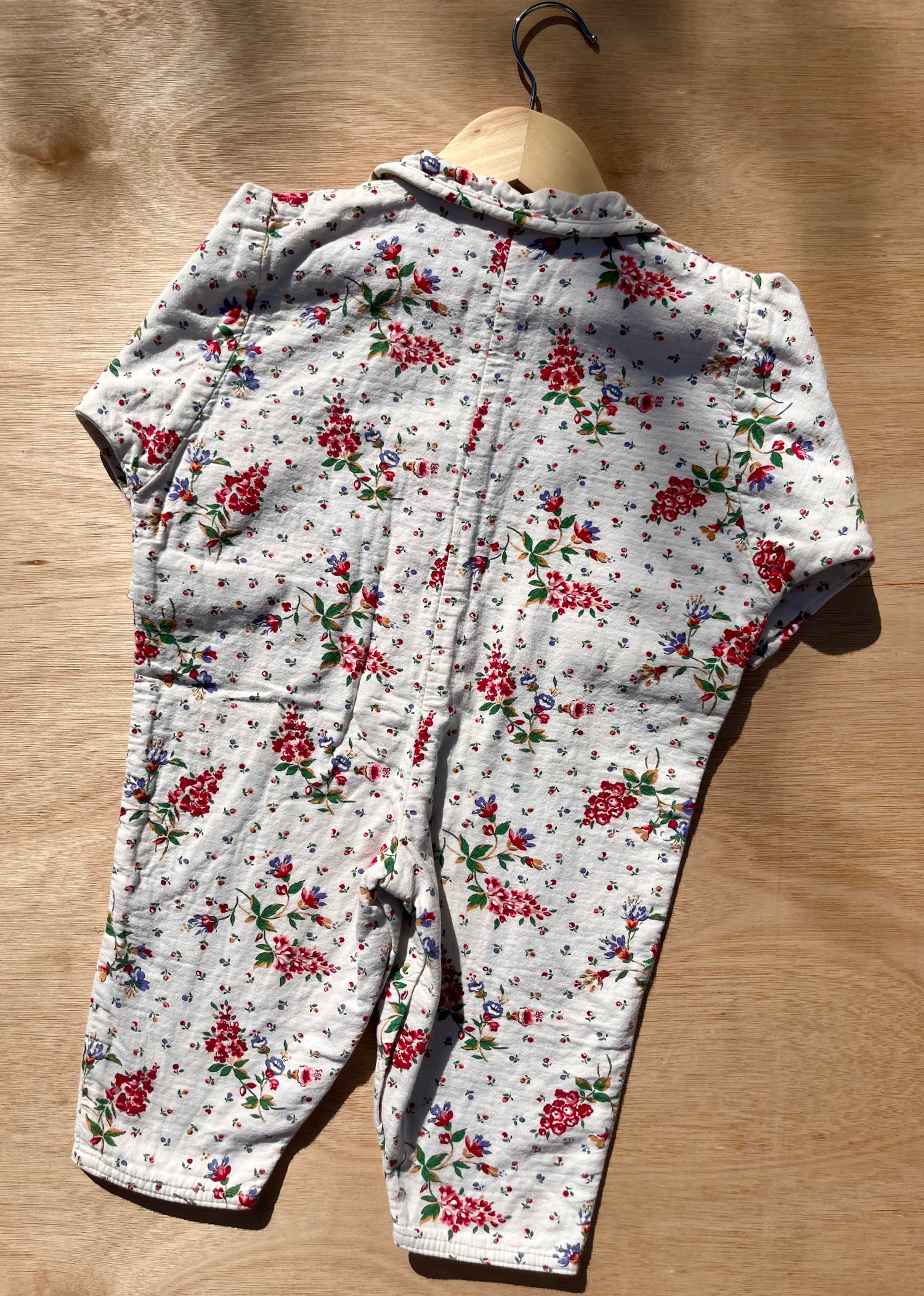 Beautiful Vintage St. Michael Floral Patterned Jersey Jumpsuit ~ 12 Months