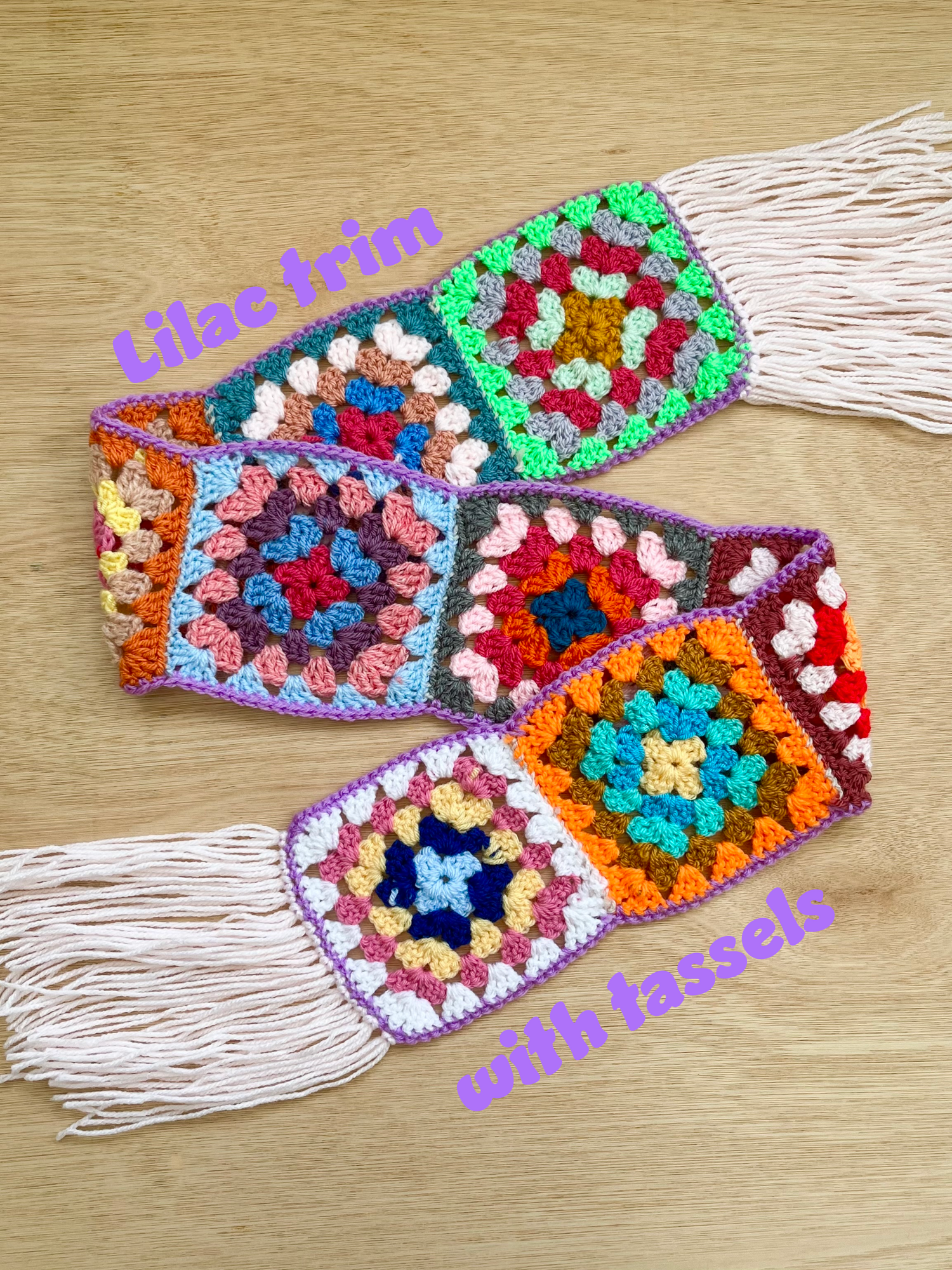 Titchy Kids Rainbow Crochet Scarf 🌈