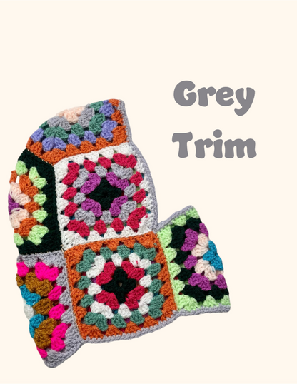 Titchy Kids Multi-Coloured Crochet Hood