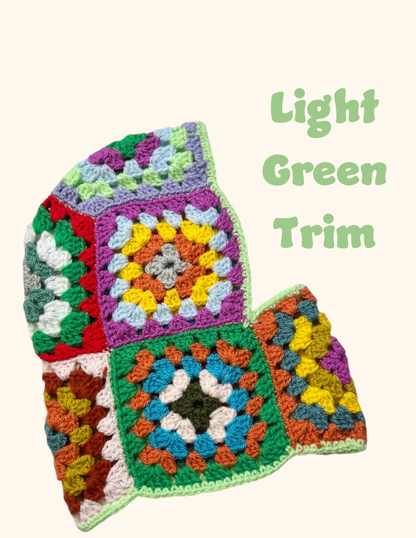 Titchy Kids Multi-Coloured Crochet Hood