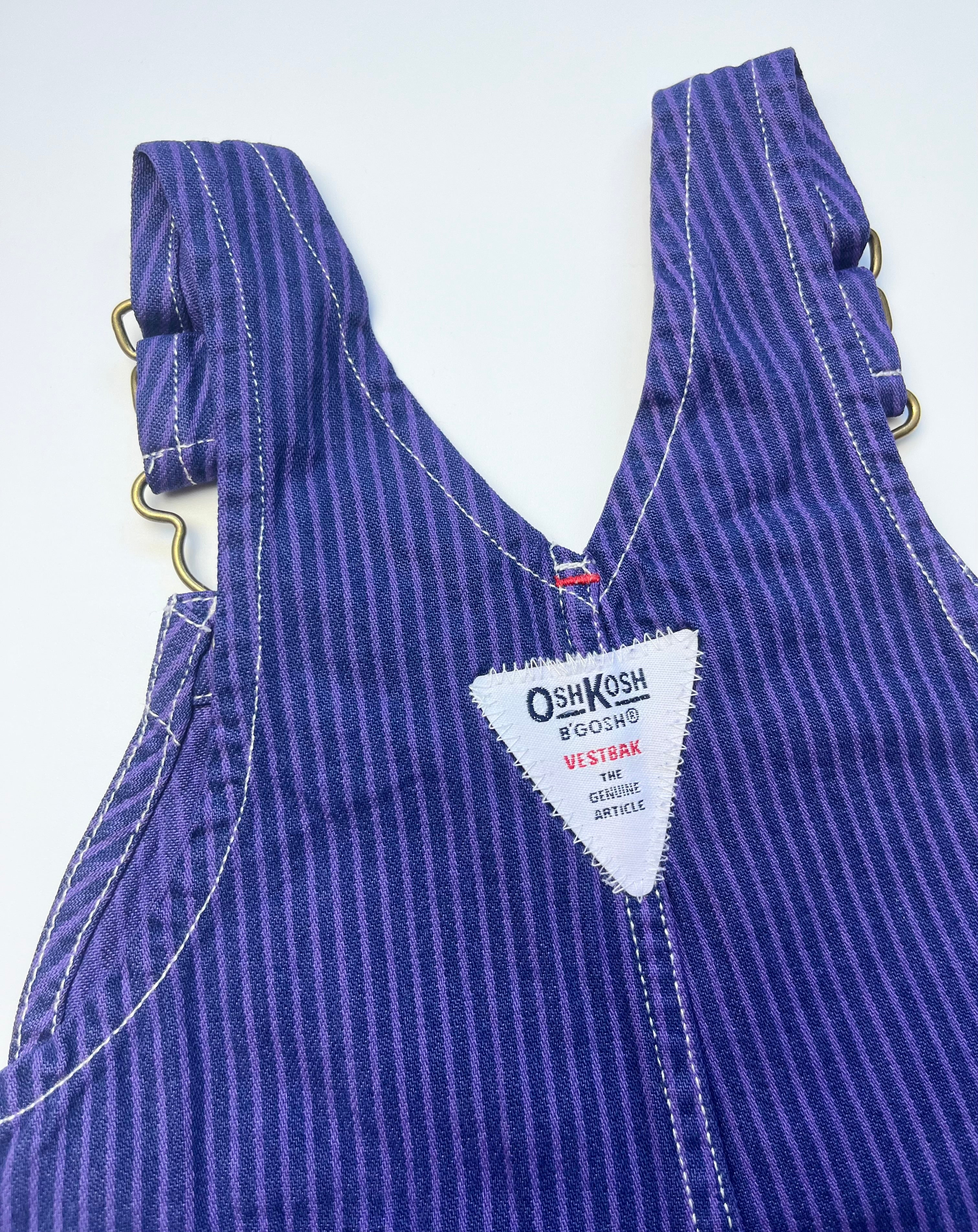 Vintage OshKosh Purple Overdyed Dungarees ~ 12-18 Months