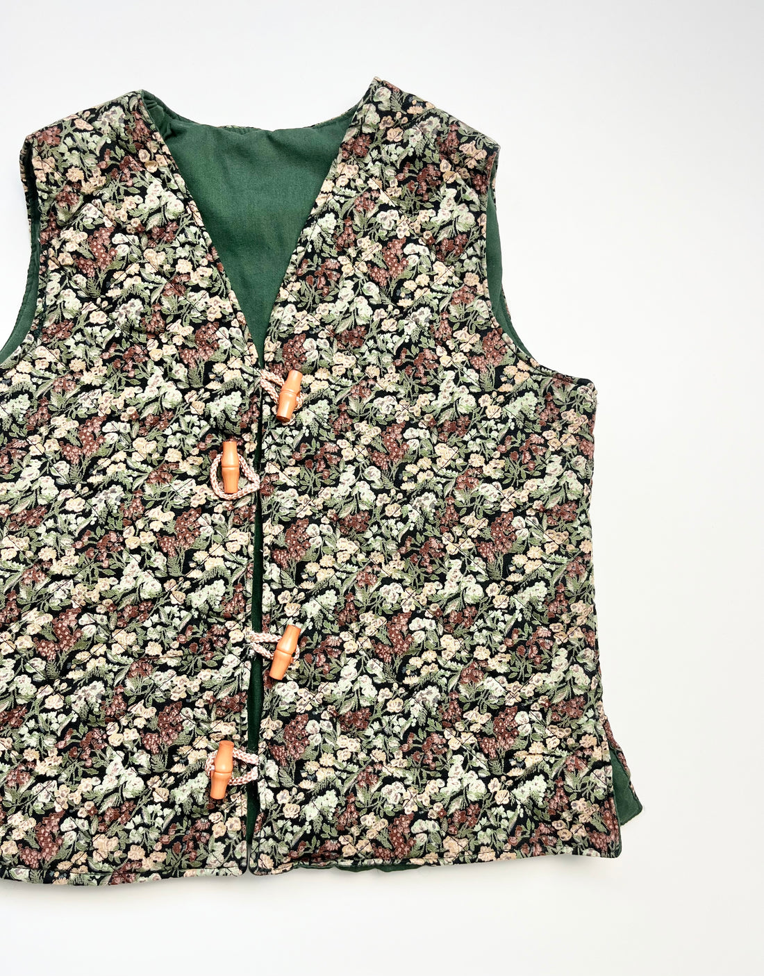 Vintage Floral Quilted Vest ~ 2 Years