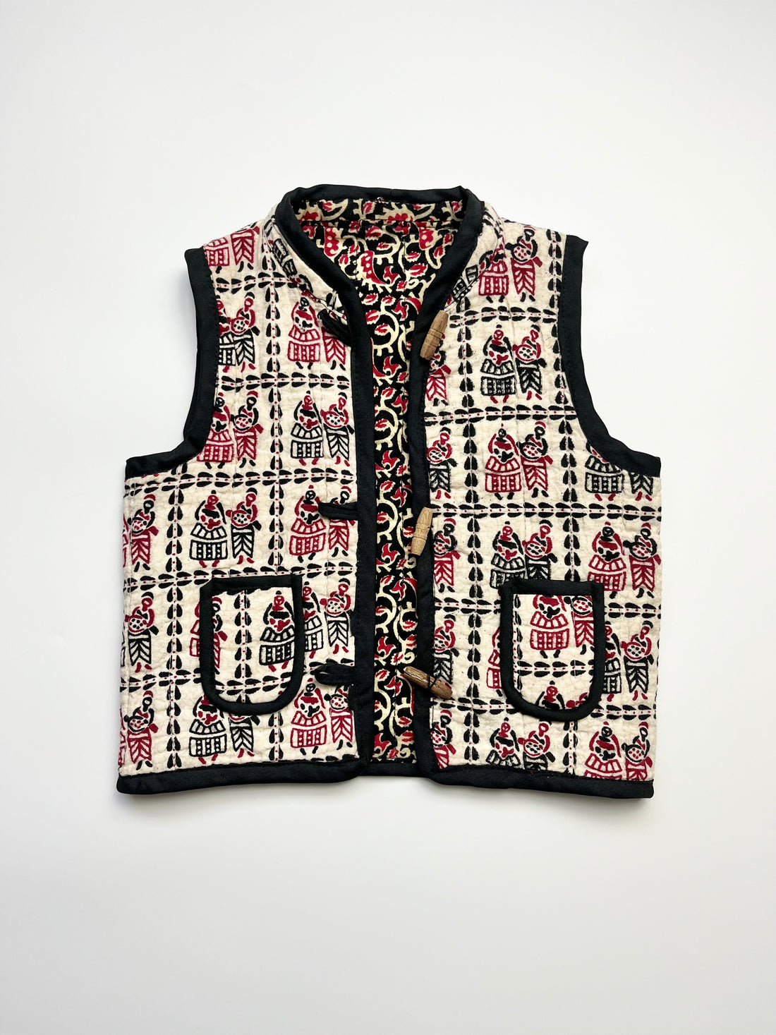 Stunning Vintage Batik Reversible Vest ~ 6 Months