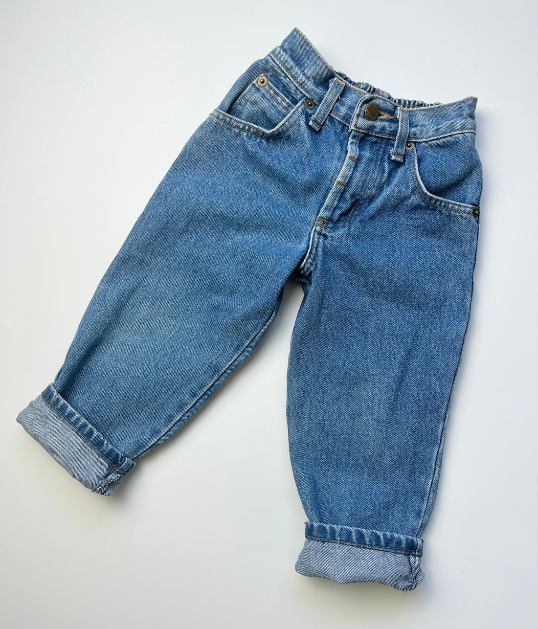 Perfect Vintage Mid-Blue Denim Jeans ~ 2-3 Years