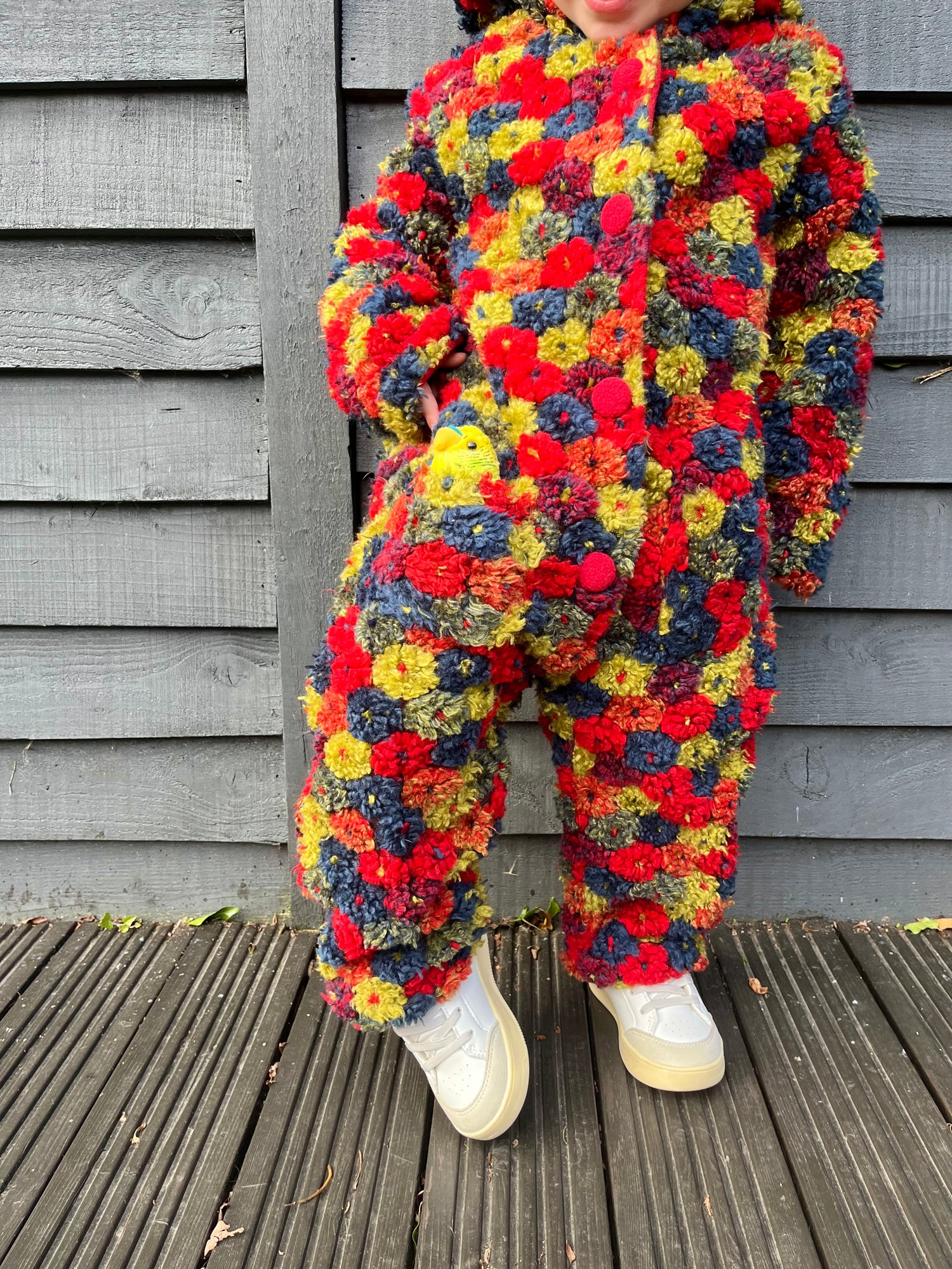 Epic Vintage Multi-Coloured Fluff All-In-One