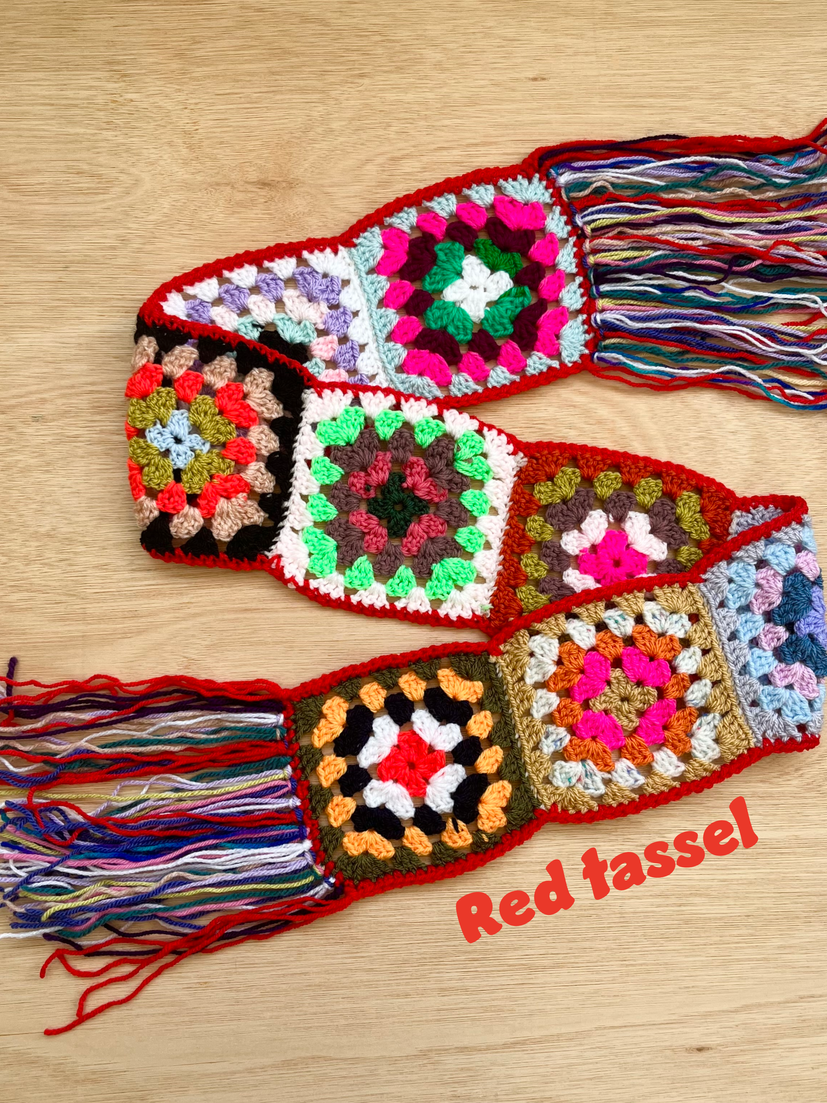 Titchy Kids Rainbow Crochet Scarf 🌈