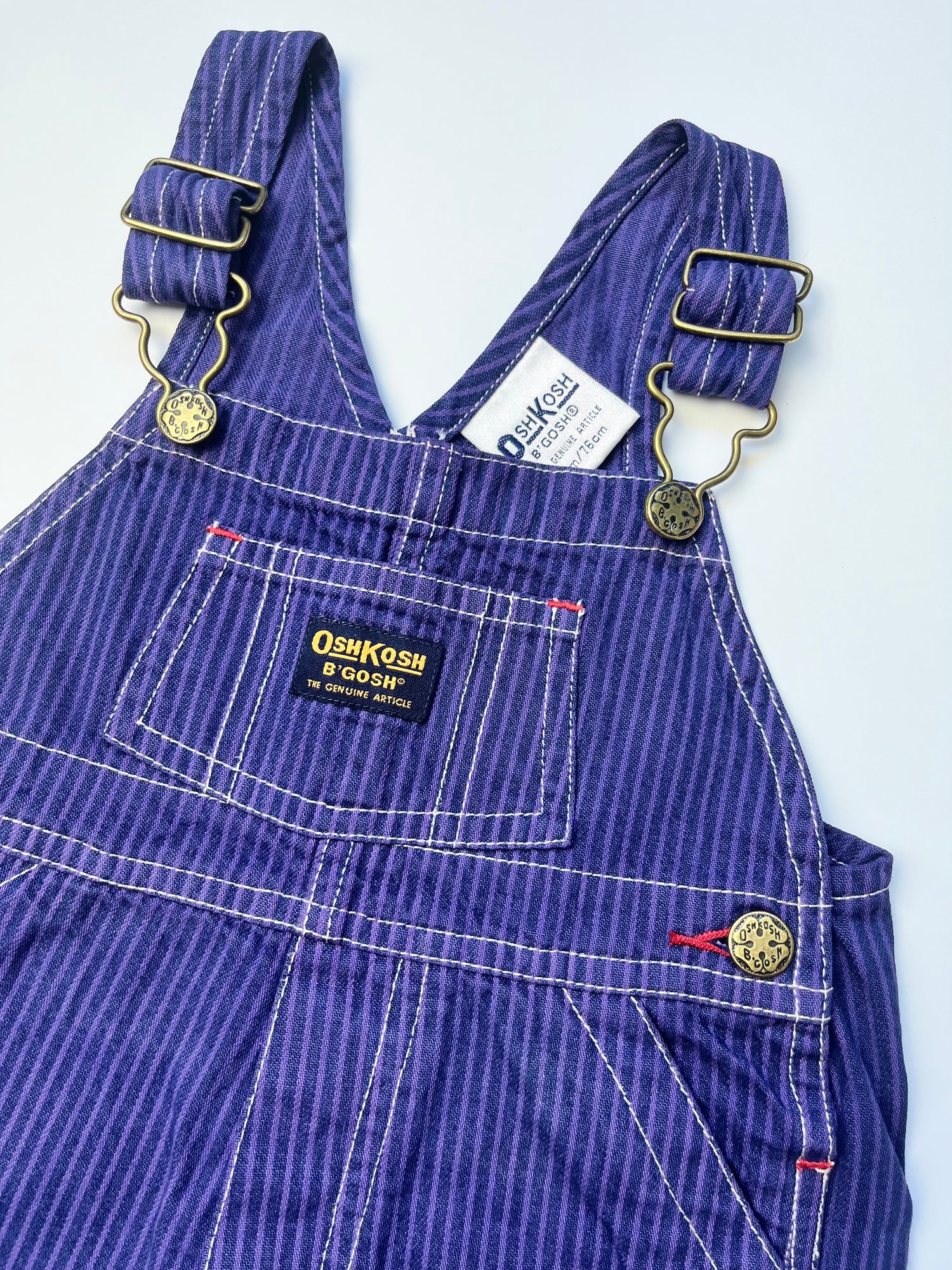 Vintage OshKosh Purple Overdyed Dungarees ~ 12-18 Months