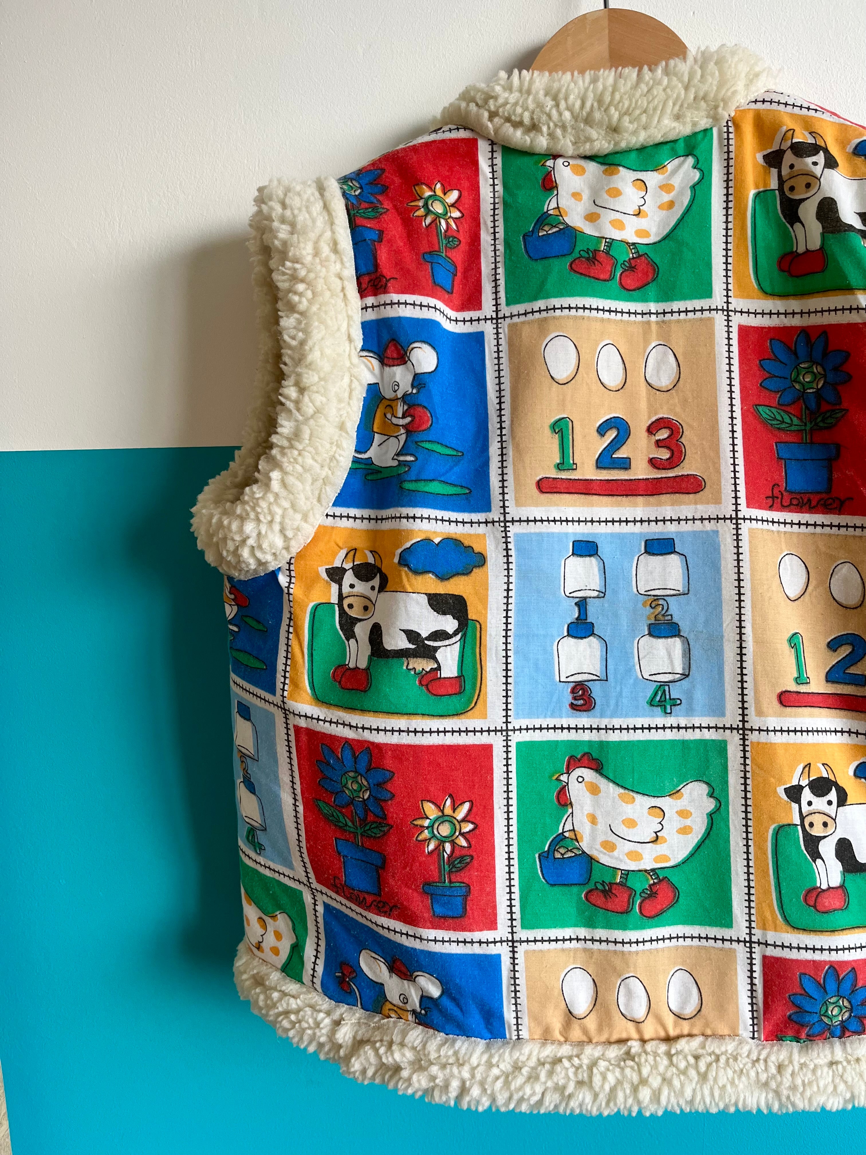 One-Of-A-Kind Vintage Patchwork Style Colourful Vest