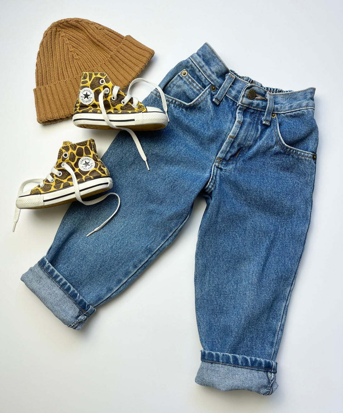 Perfect Vintage Mid-Blue Denim Jeans ~ 2-3 Years