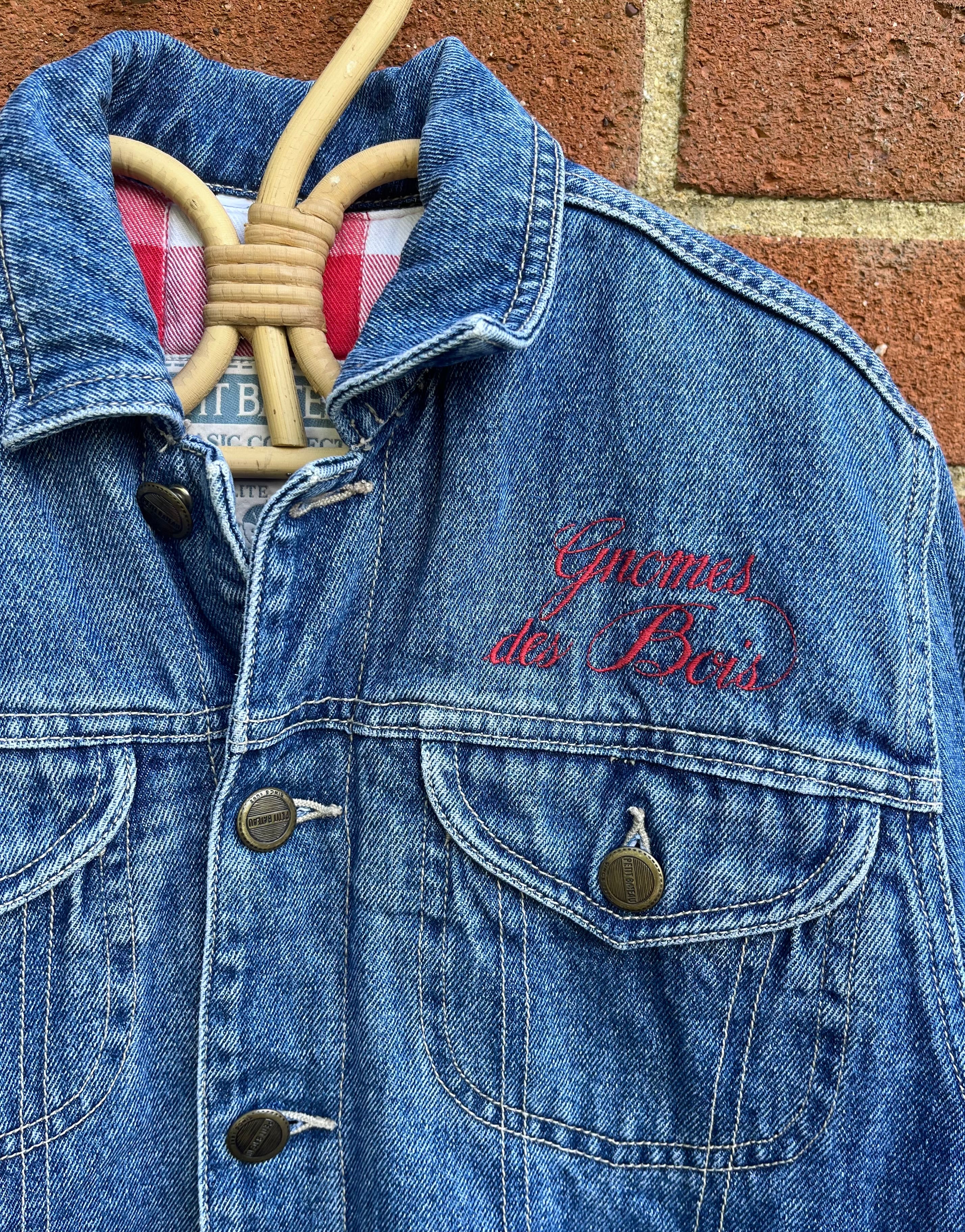 French Vintage Padded/Thick Denim Jacket ~ 4-5 Years
