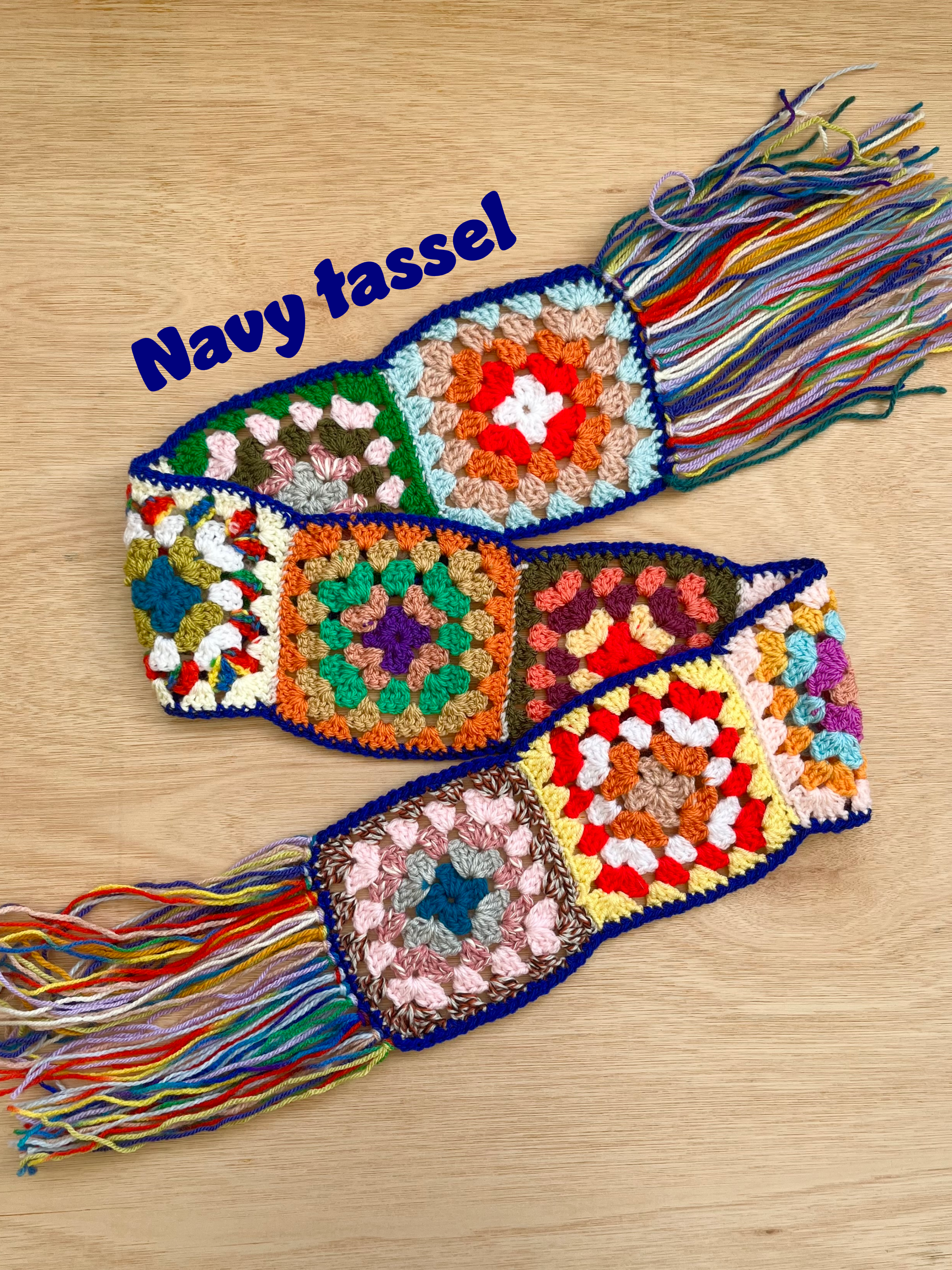 Titchy Kids Rainbow Crochet Scarf 🌈