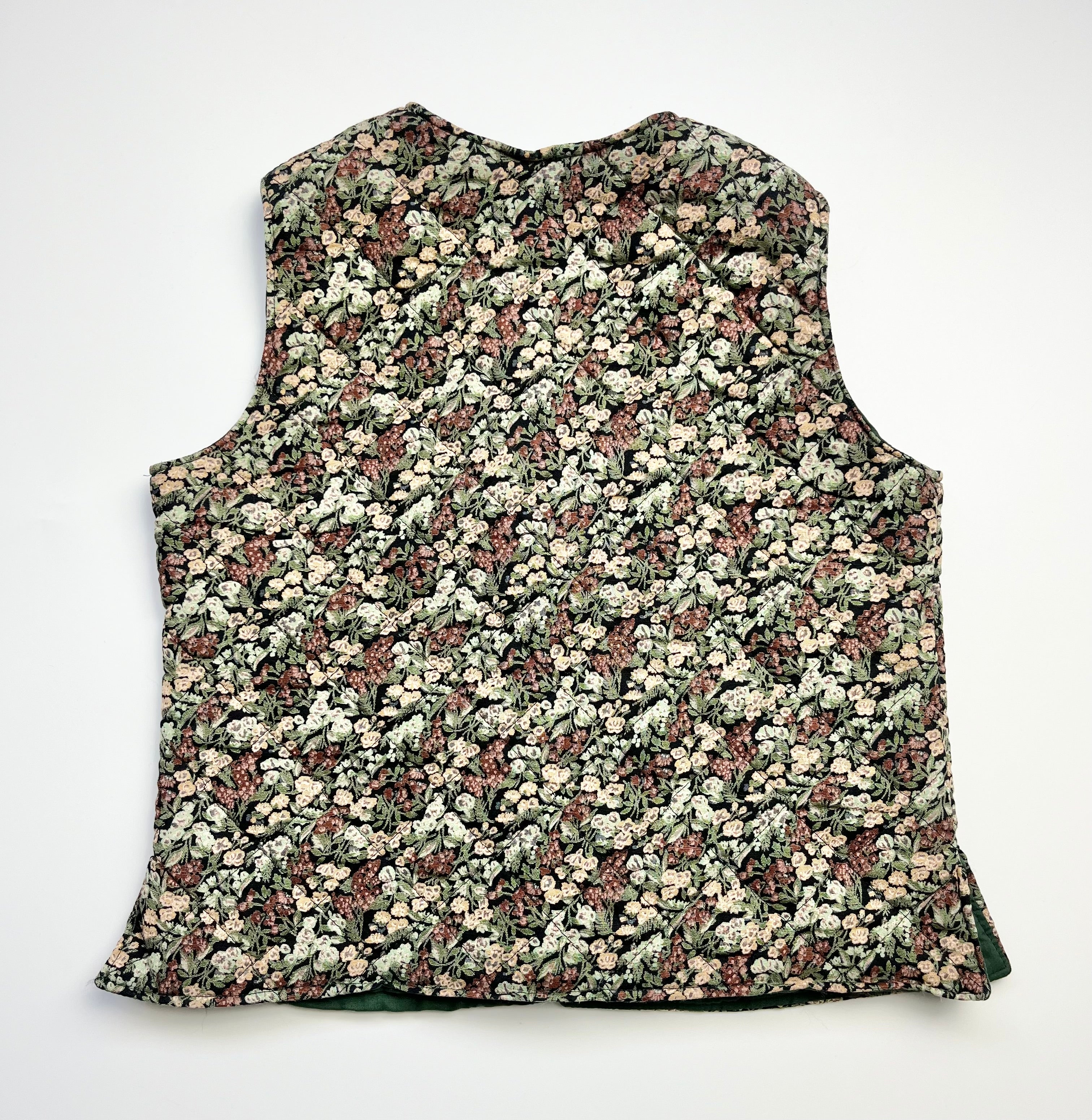 Vintage Floral Quilted Vest ~ 2 Years