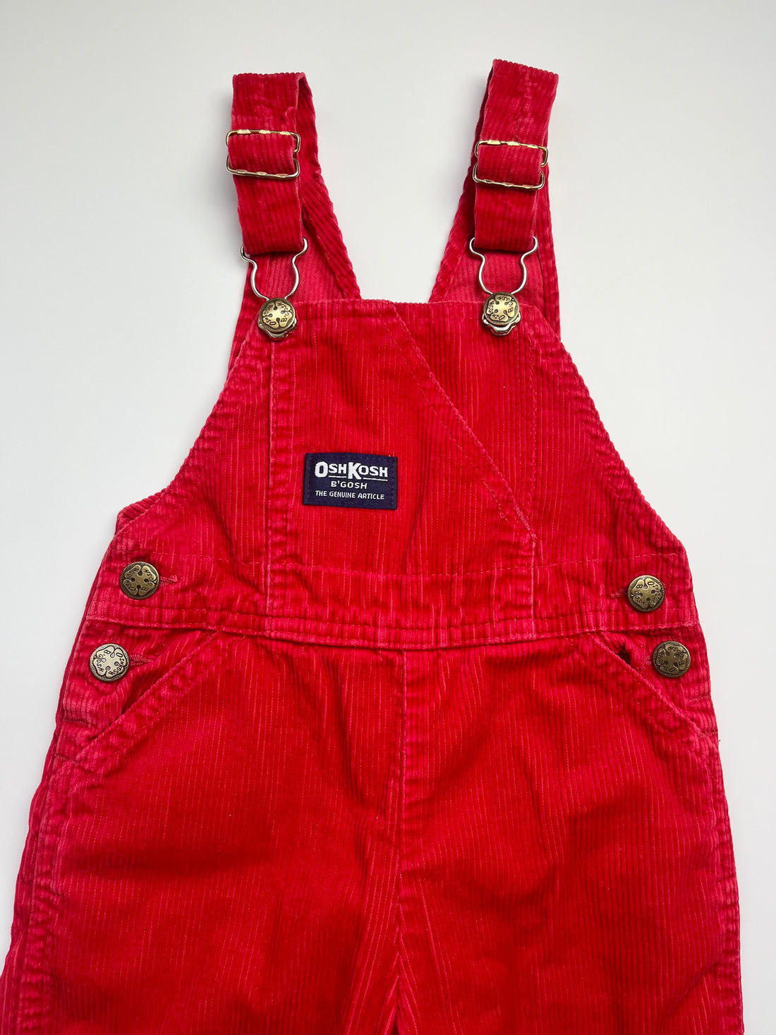 Gorgeous Vintage OshKosh Red Cord Bubble Fit Dungarees ~ 24 Months