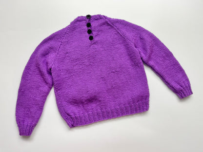 Sweet Bug &amp; Toadstool Hand Knitted Lilac Jumper ~ 3 Years