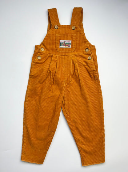 Lush Vintage Mustard Cord Dungarees ~ 1-2 Years