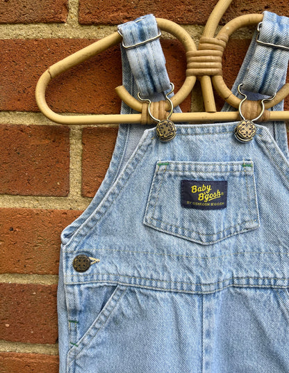 Vintage OshKosh Light Blue Denim Dungarees ~ 12 Months