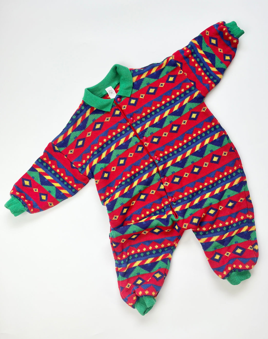 Rad Vintage St. Michael Knitted All-In-One / Romper ~ 18 Months