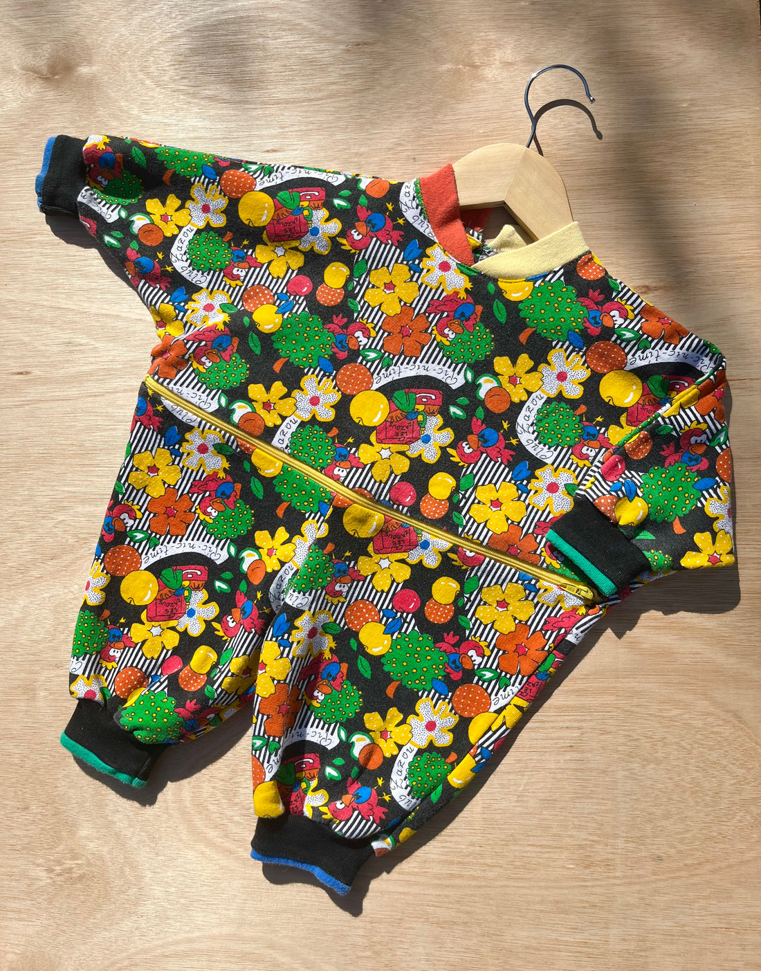 Epic Vintage Patterned Jersey Jumpsuit ~ 3-6 Months