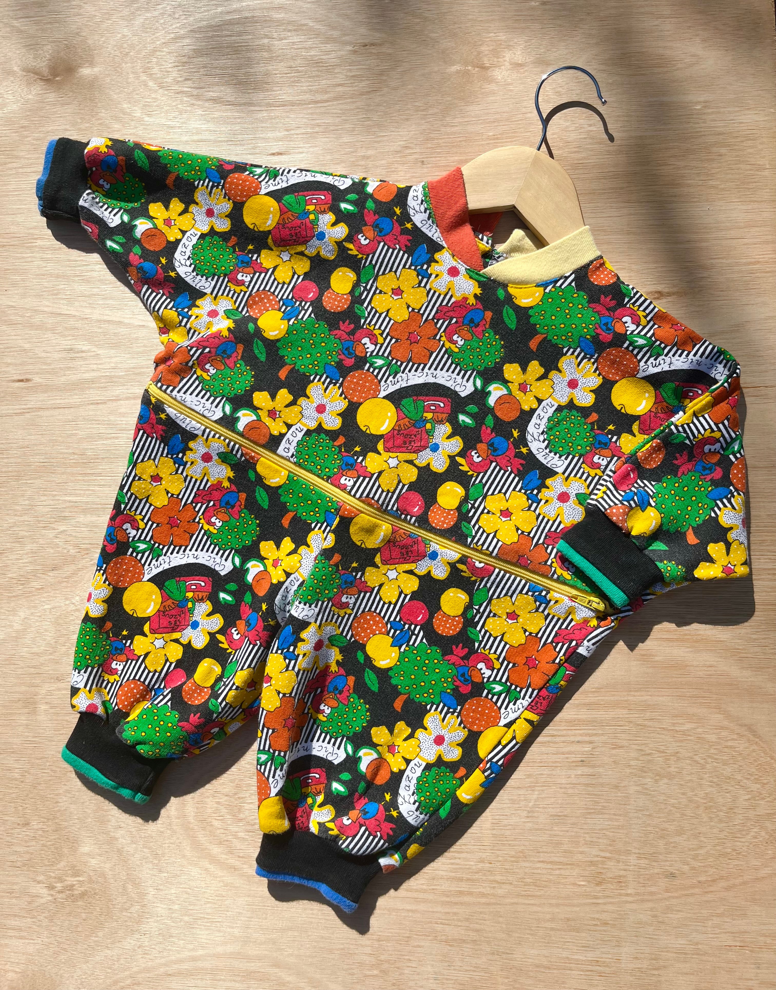 Epic Vintage Patterned Jersey Jumpsuit ~ 3-6 Months