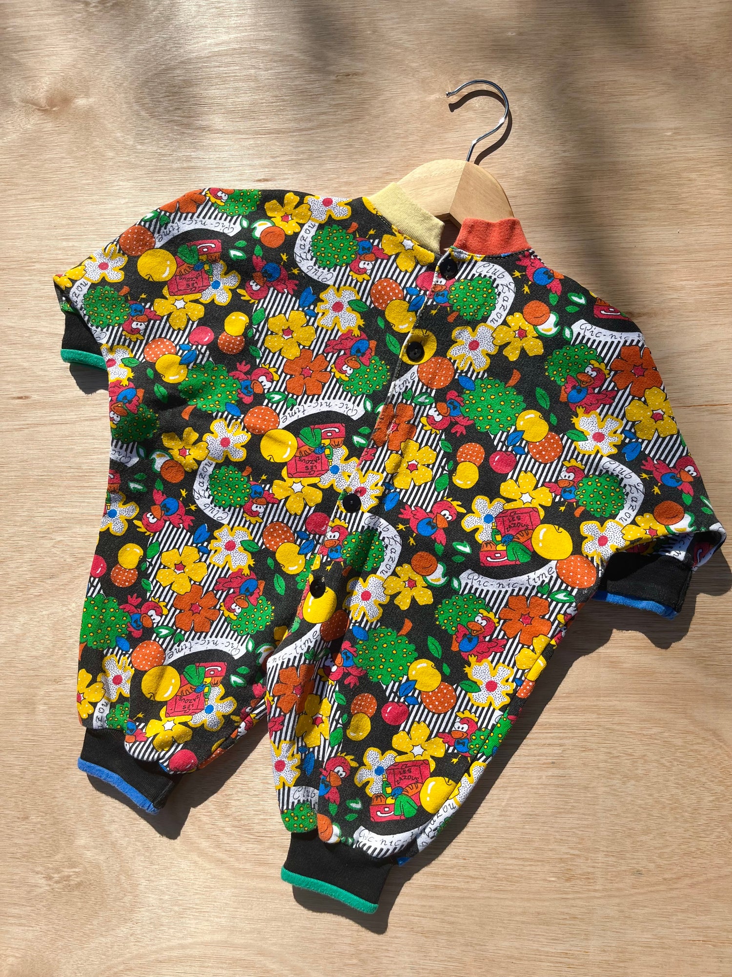 Epic Vintage Patterned Jersey Jumpsuit ~ 3-6 Months