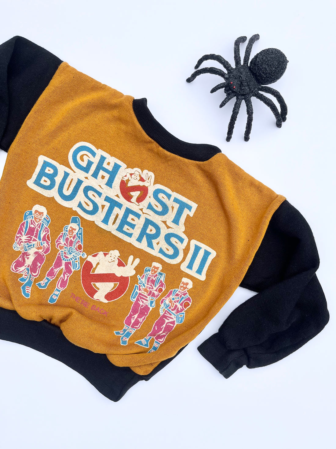 Original Vintage ‘Ghostbusters II’ Black &amp; Mustard Sweatshirt ~ 2-3 Years